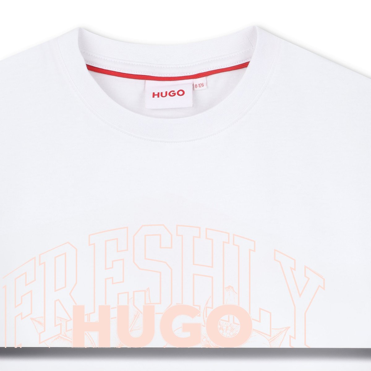 Tee-shirt manches courtes blanc, HUGO KIDSWEAR
