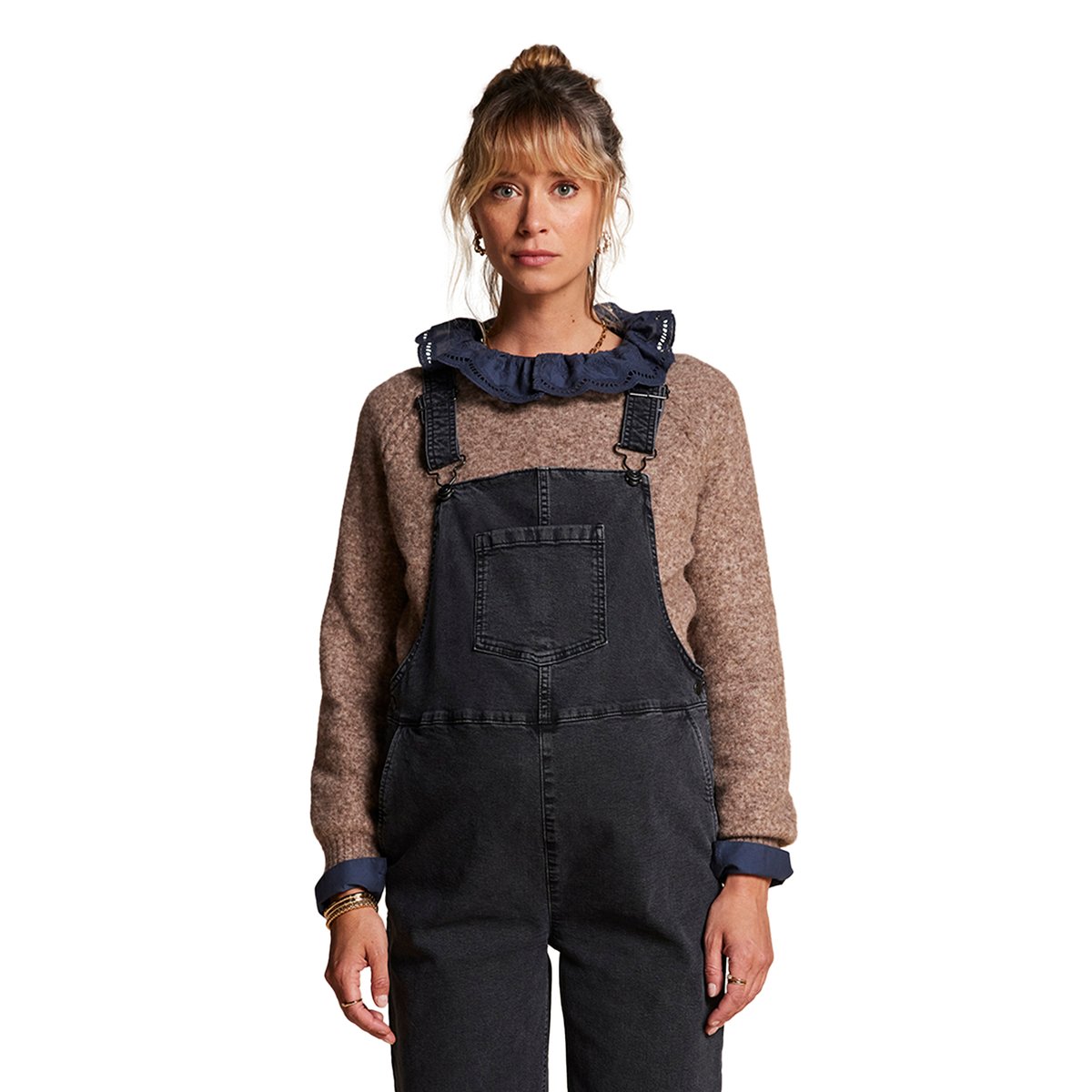 Salopette large de grossesse anthracite, ENVIE DE FRAISE