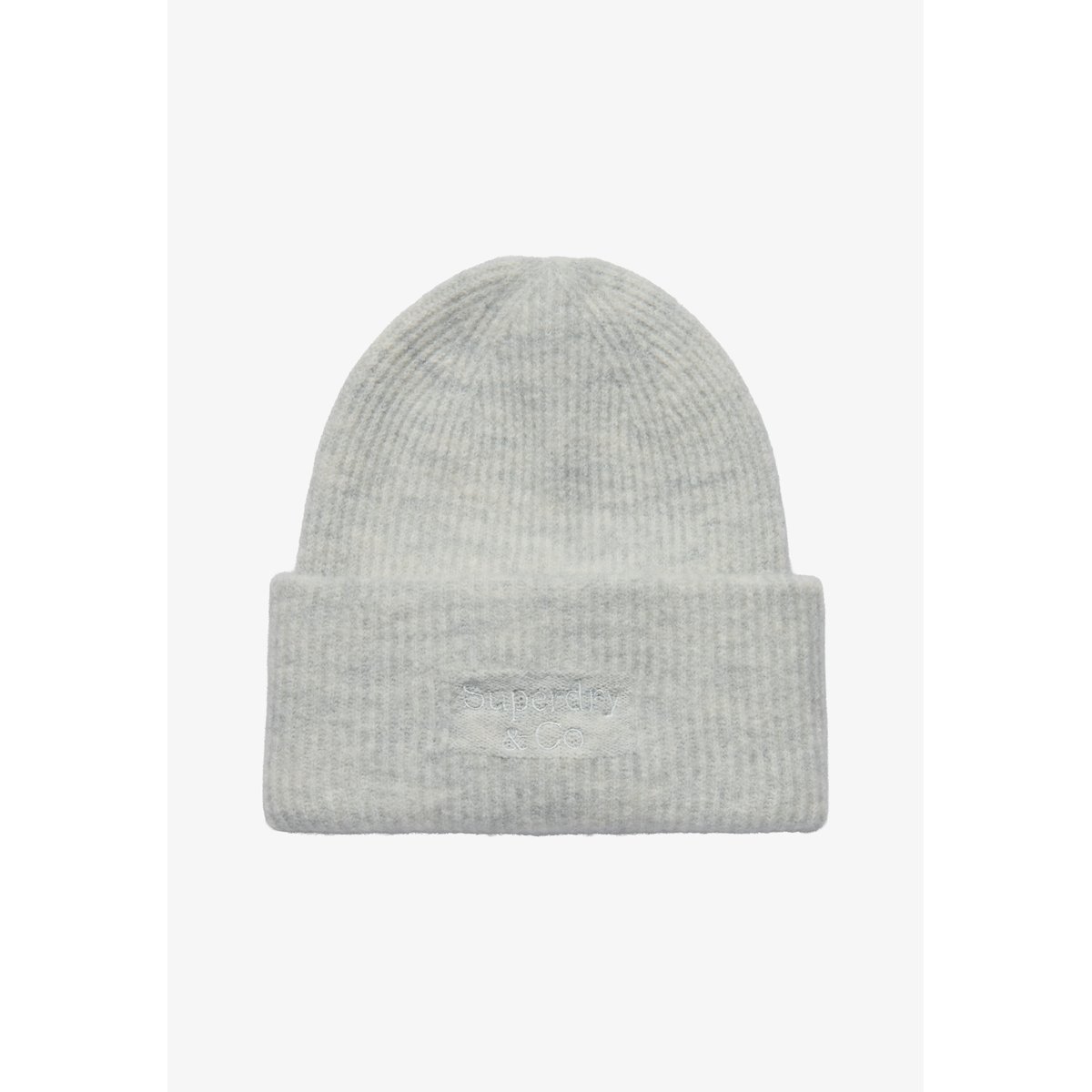 Bonnet Heritage Rib Knit Classique gris glacier chiné, SUPERDRY