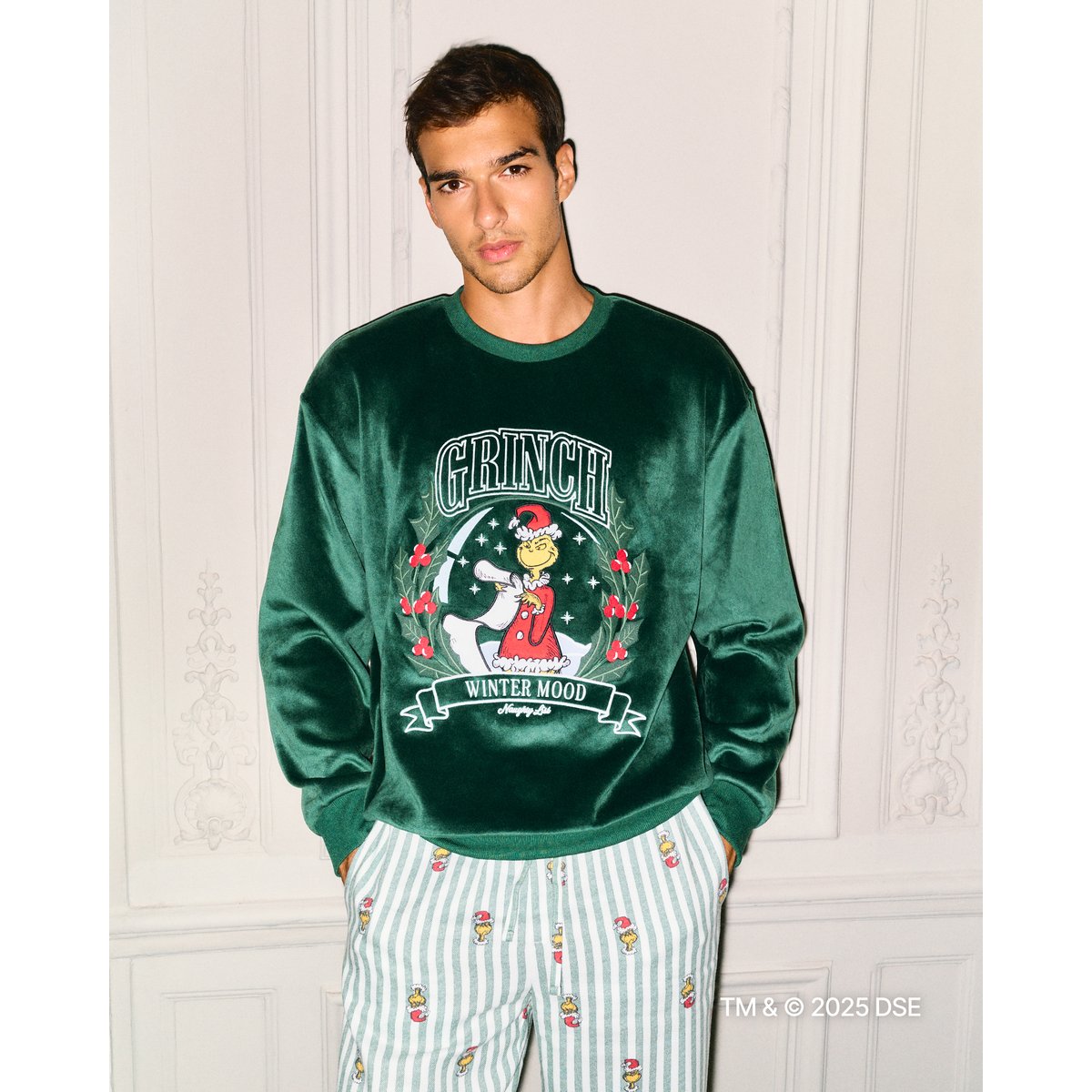Sweatshirt velours Grinch SNOWBOLGRINCHI vert, UNDIZ