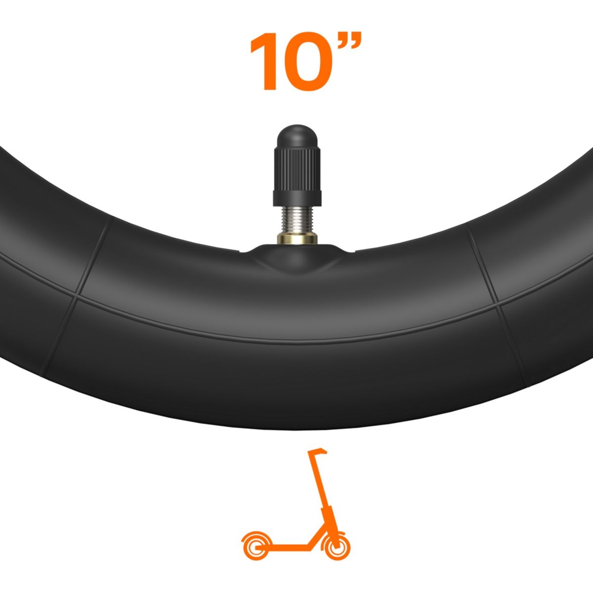 Chambre à air 10'' trottinette électrique noir, CASR