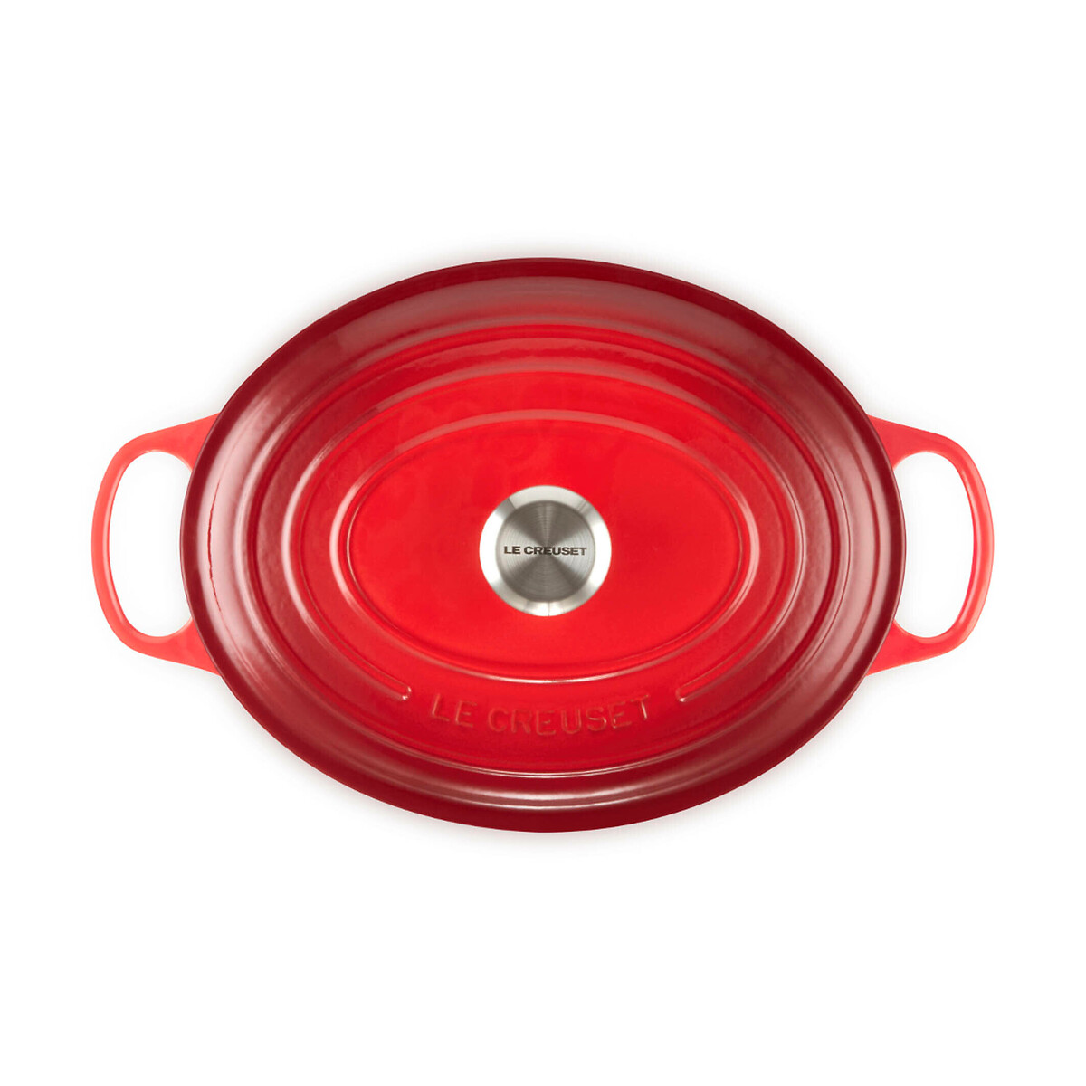 Cocotte Ovale Signature rouge, LE CREUSET