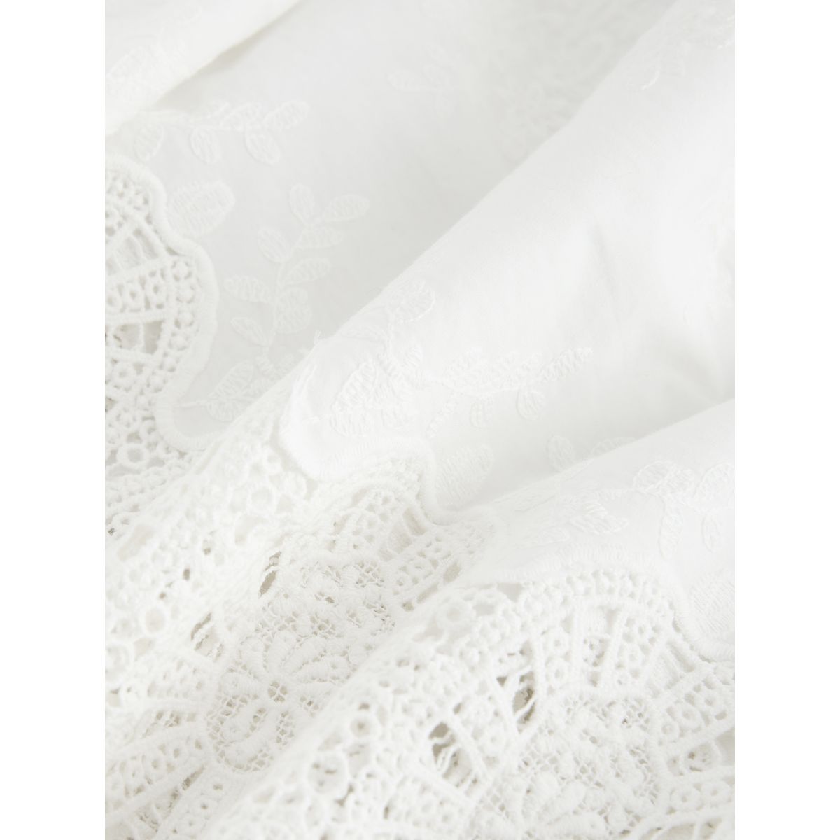 Jupe maxi avec bordures en crochet écru, NEXT