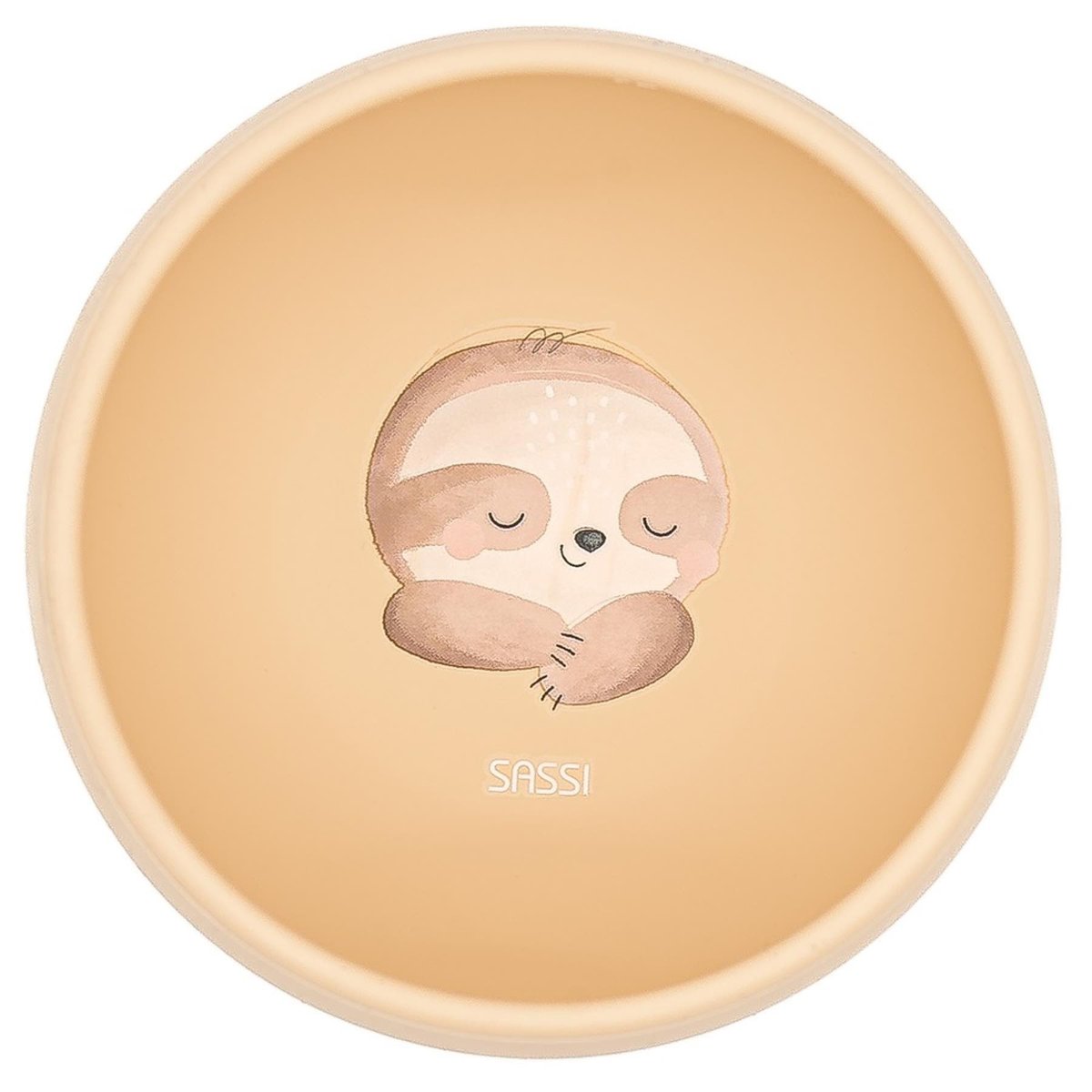 Bol en silicone avec ventouse ANIMAUX beige, SASSI