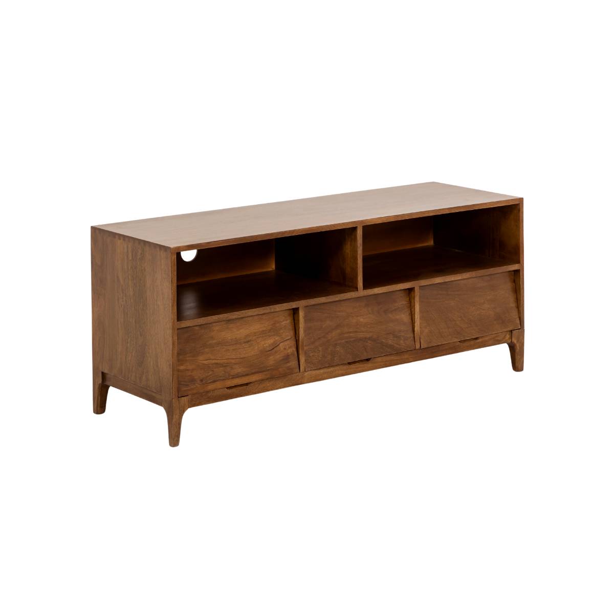 Meuble TV en bois de manguier REMICK bois clair, MADE IN MEUBLES 