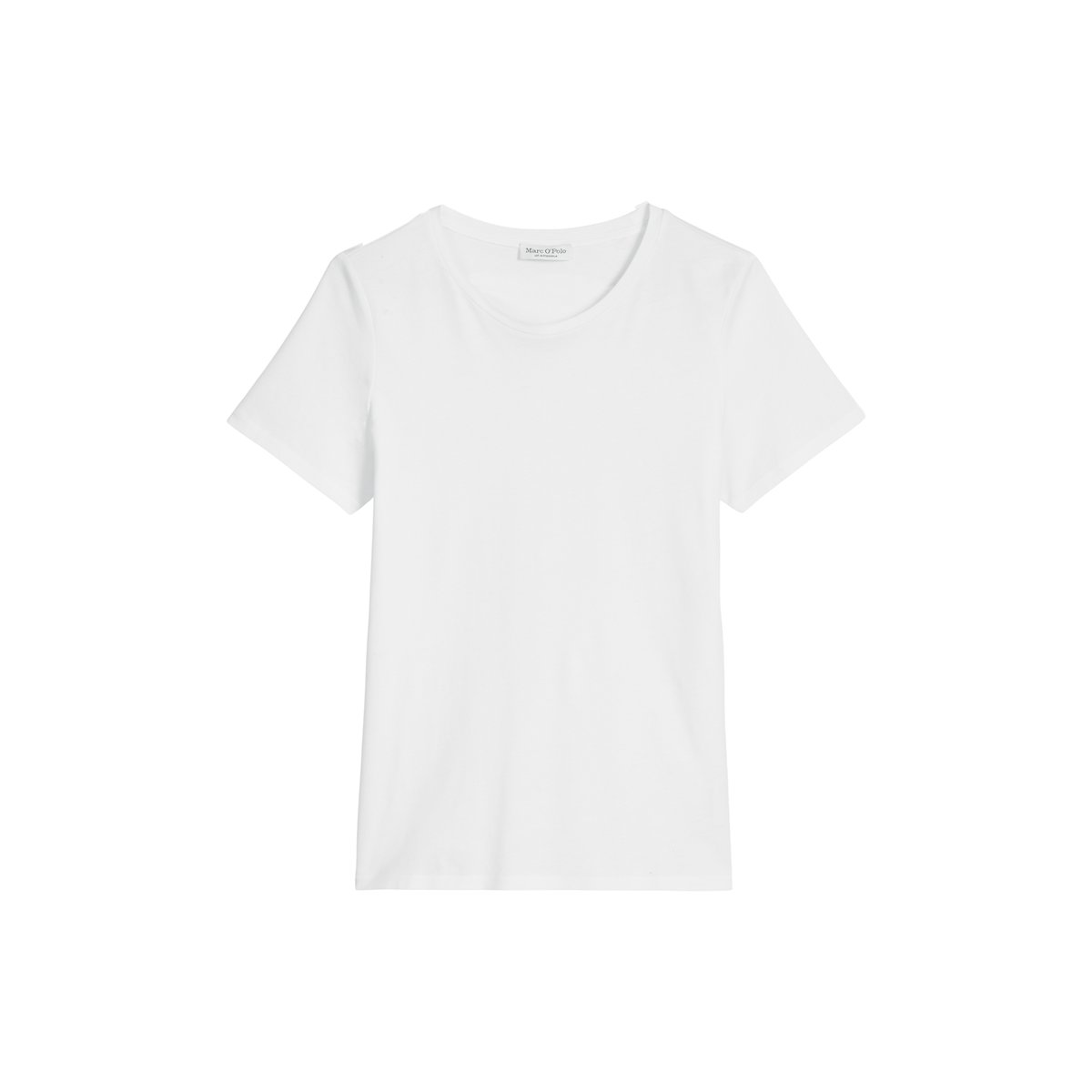 T-shirt à col rond regular en Organic Cotton SIngle Jersey blanc, MARC O'POLO