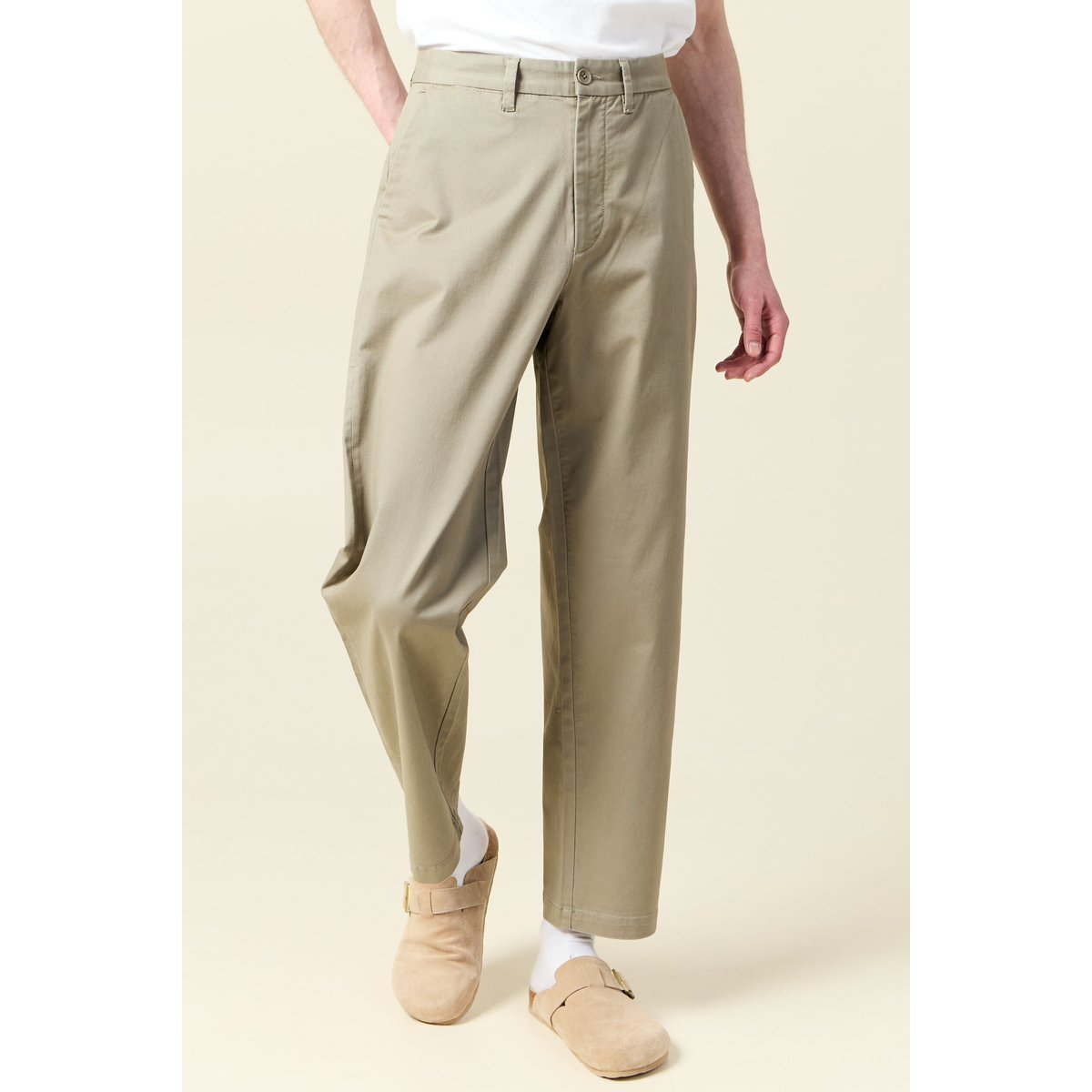 Chino coupe straight vert kaki, BONOBO