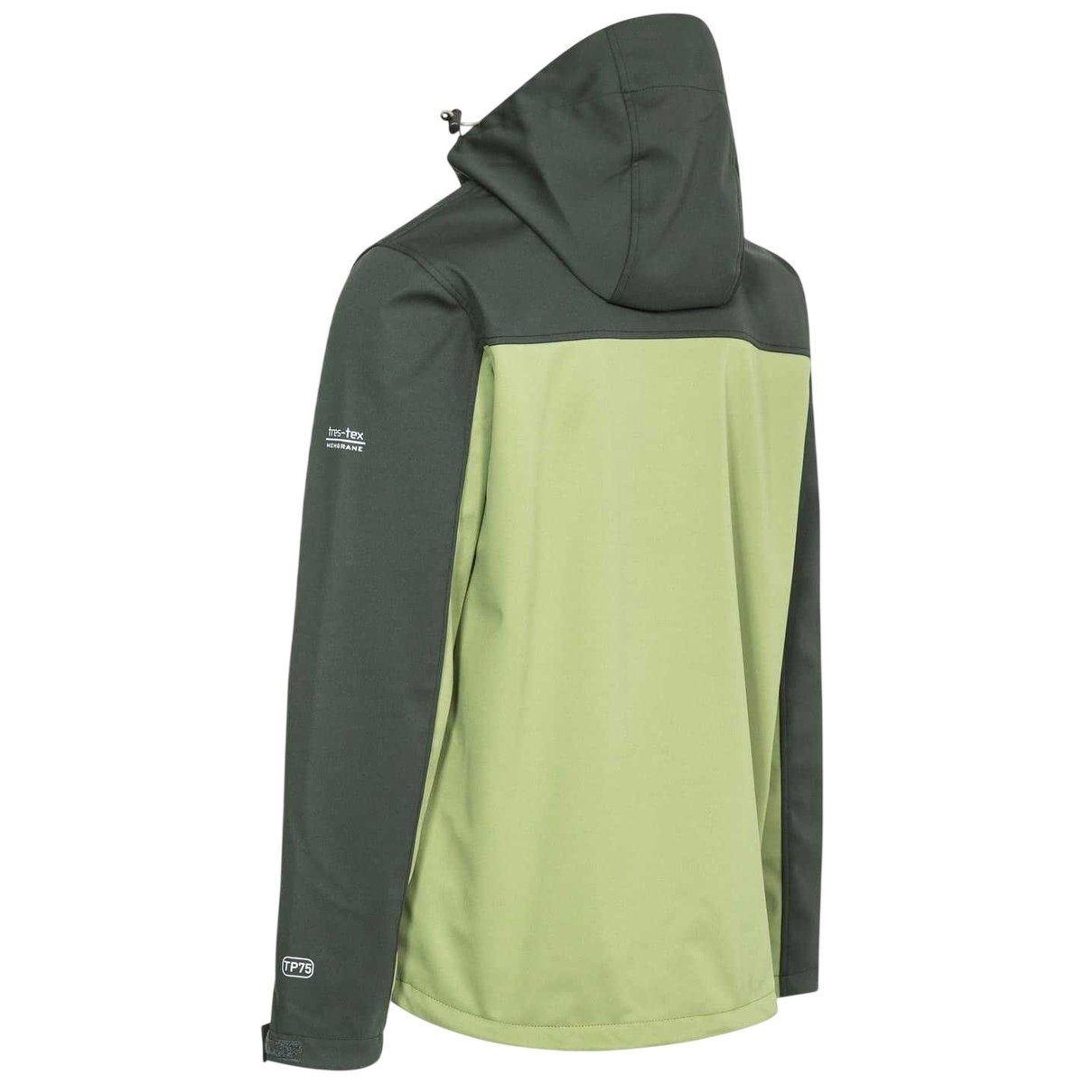 Veste softshell à capuche motif/style blocs de couleurs PALIN vert olive, TRESPASS