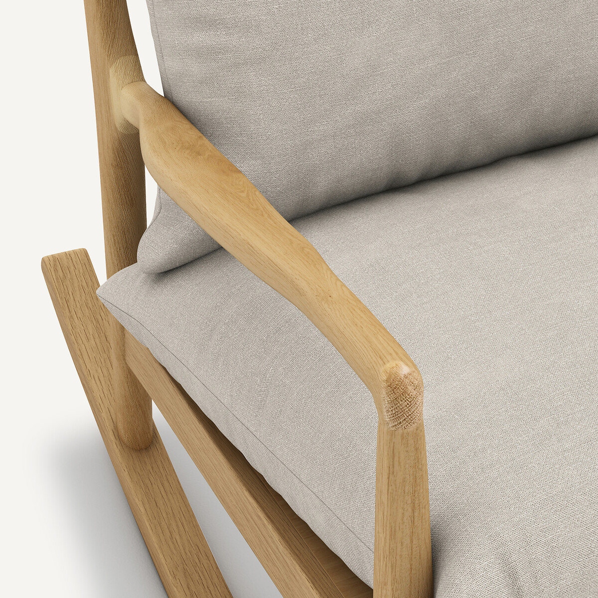 Rocking-chair chêne, plaqué et lin, Dilma lin, AM.PM