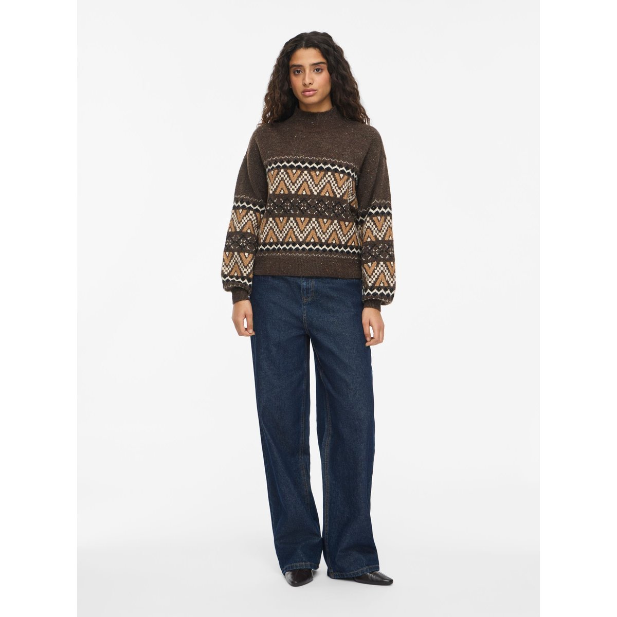 Pull En Maille marron - chocolate brown1, NOISY MAY