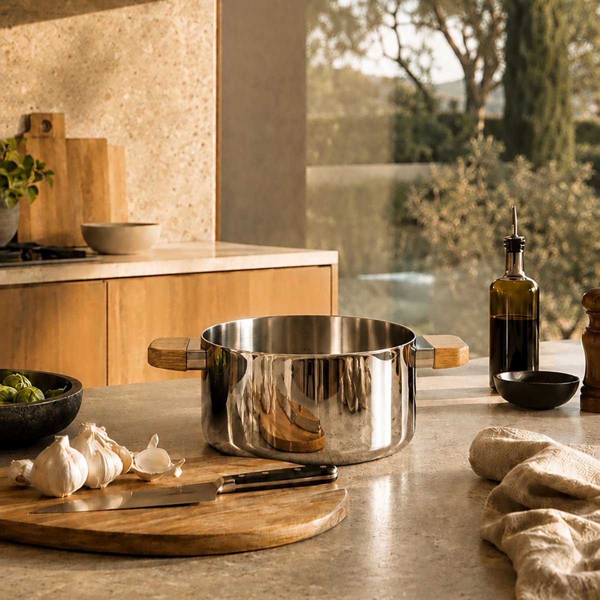 Faitout 24cm en acier inoxydable, ECTOR inox-naturel, OGO LIVING