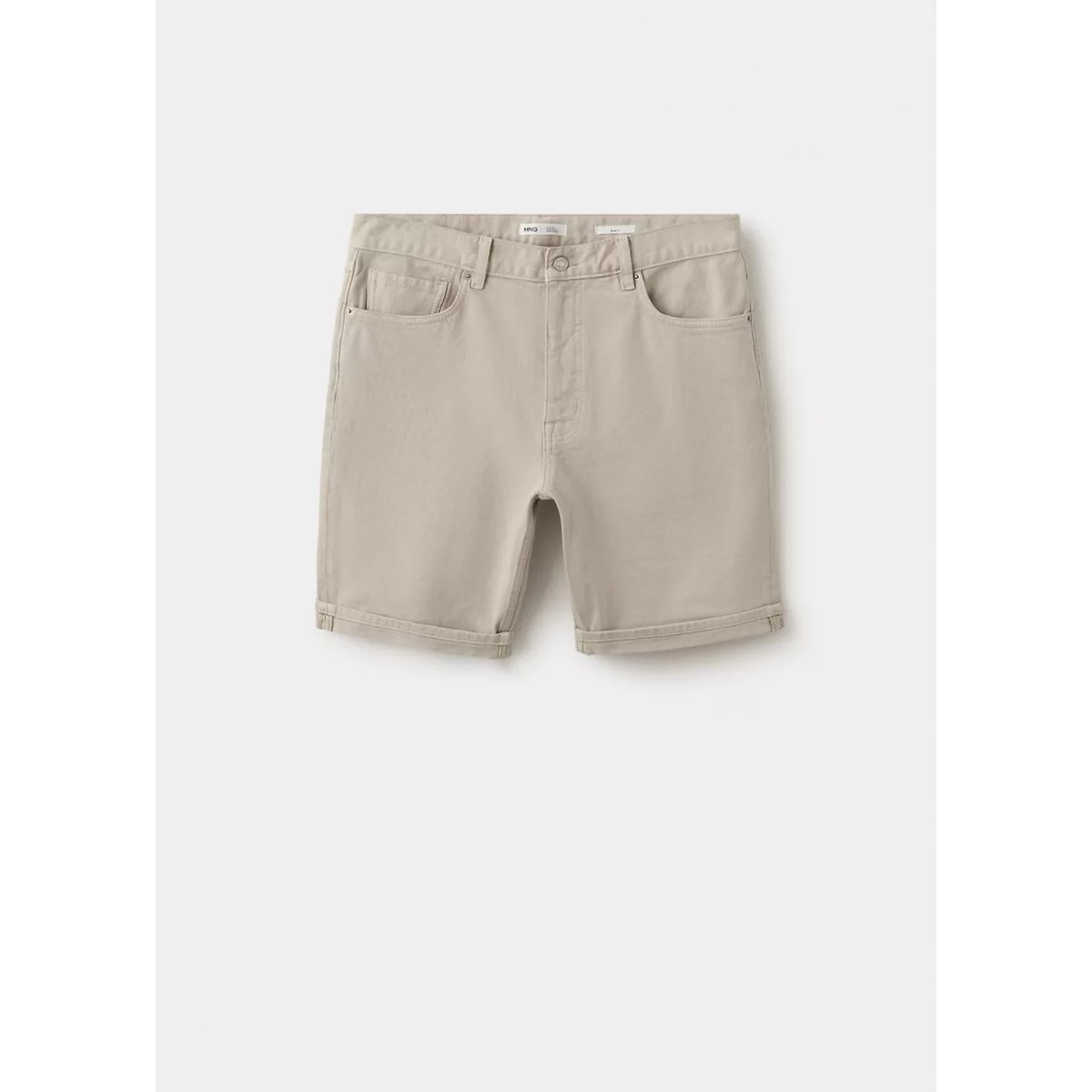 Bermuda en jean slim fit beige, MANGO MAN