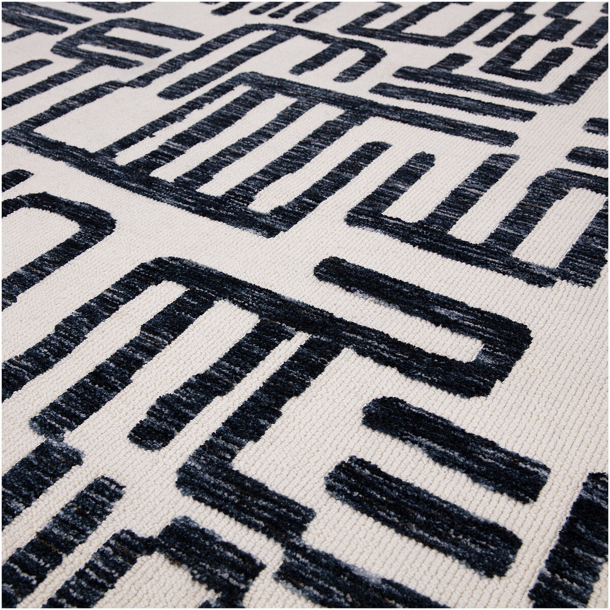Abstract Script Rug blue, ÉDITÉ
