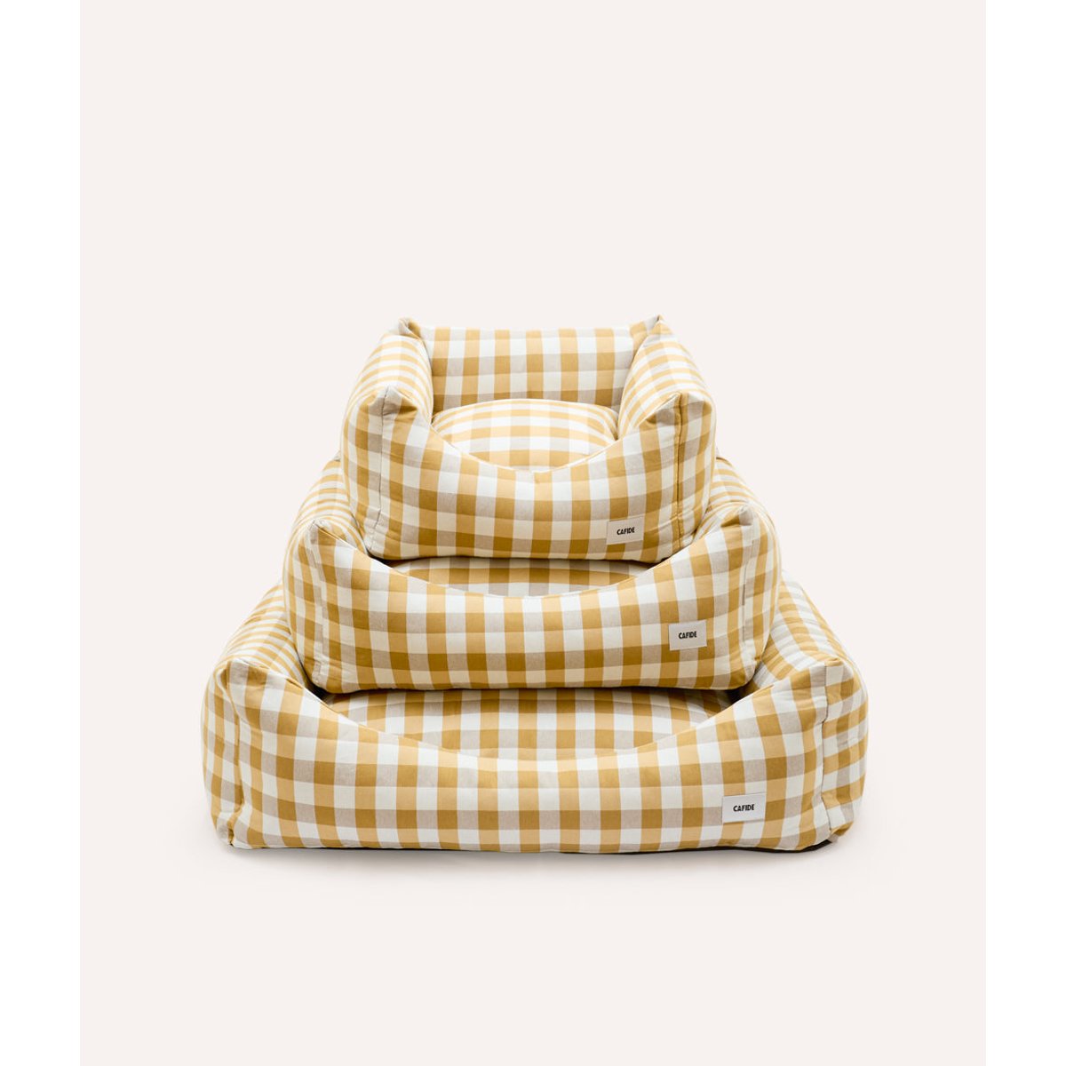 Panier pour chien vichy, SNOZY moutarde, CAFIDE