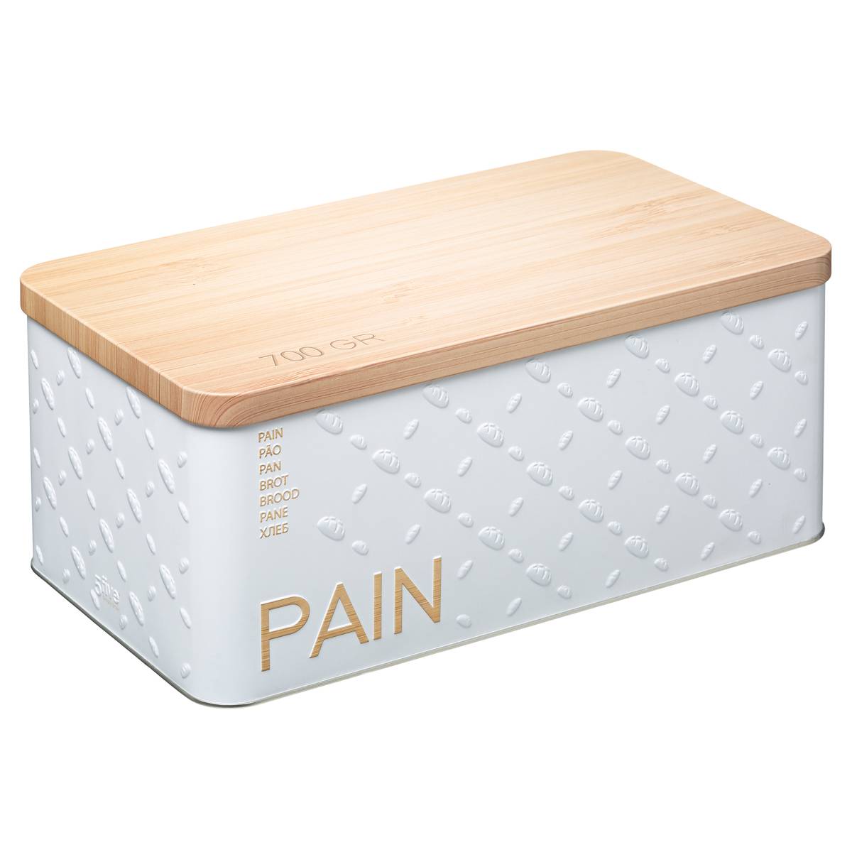 Boîte à pain naturel BR6 SCANDINAVE blanc, 5FIVE SIMPLY SMART
