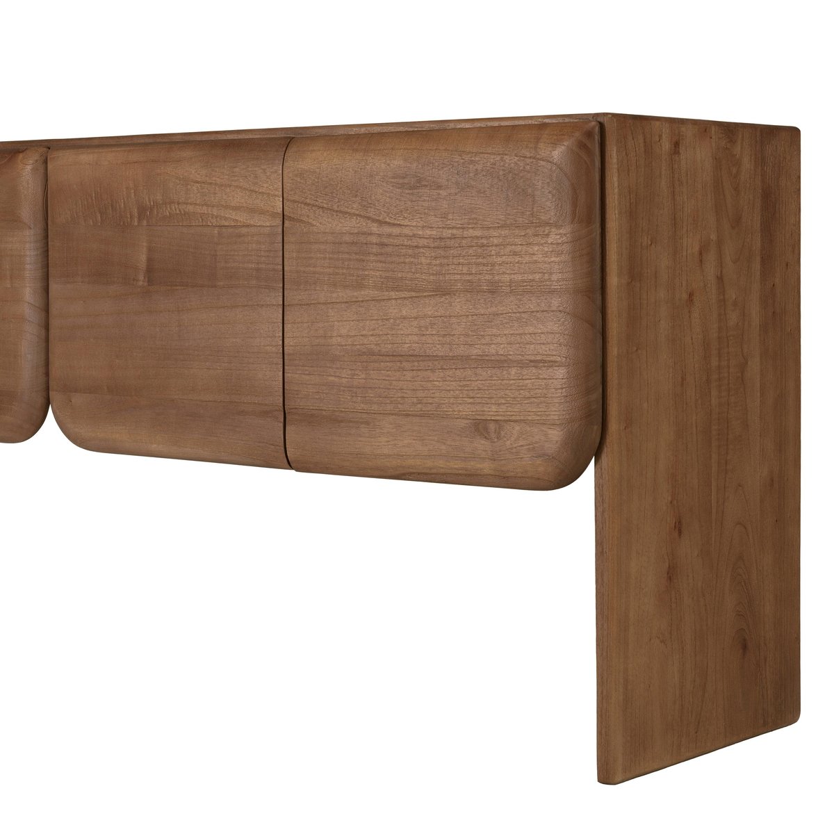 Buffet sur pied en bois de mindi, 4 portes ARCUS bois naturel, PIER IMPORT