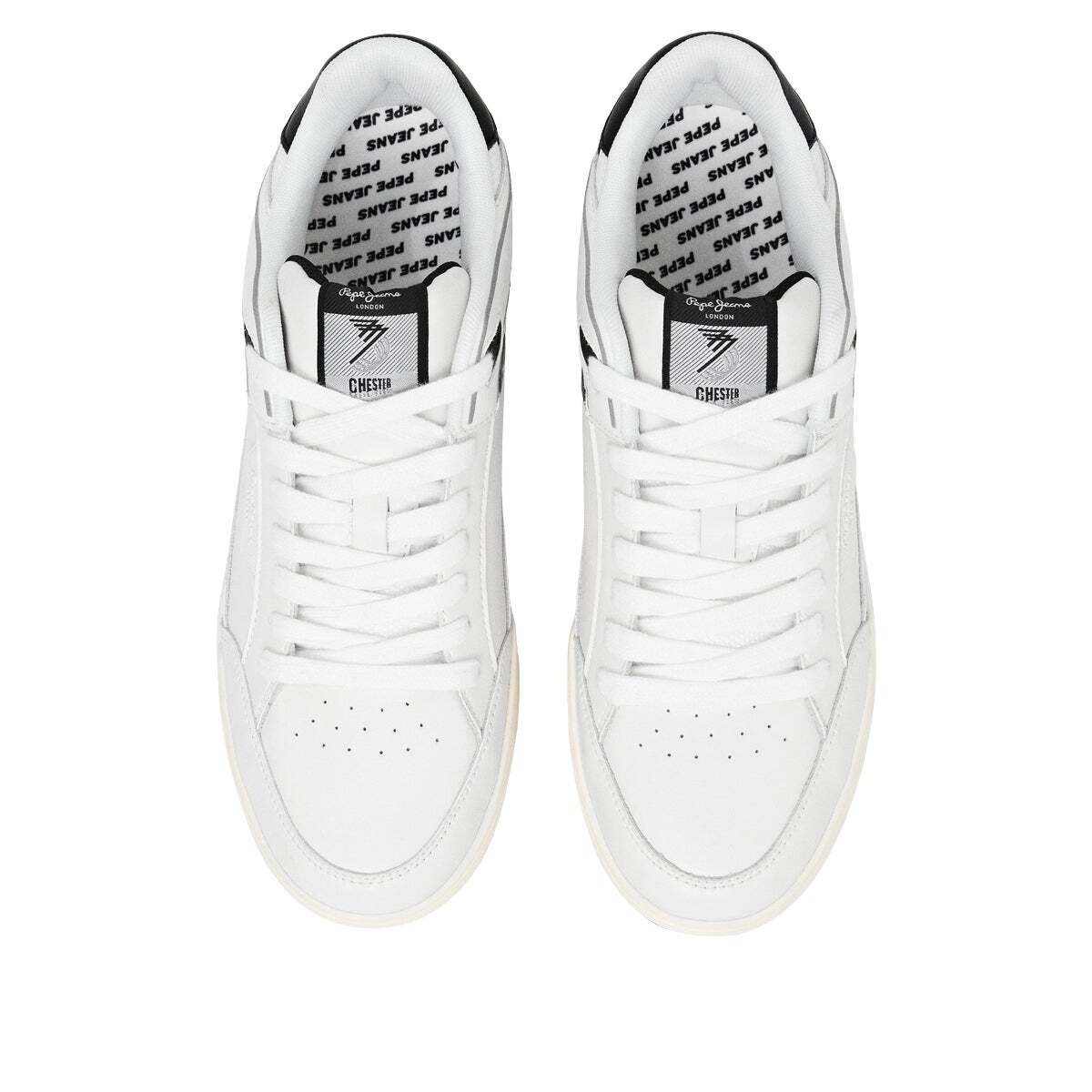 Chester - Baskets En Cuir À Semelle Cupsole blanc, PEPE JEANS