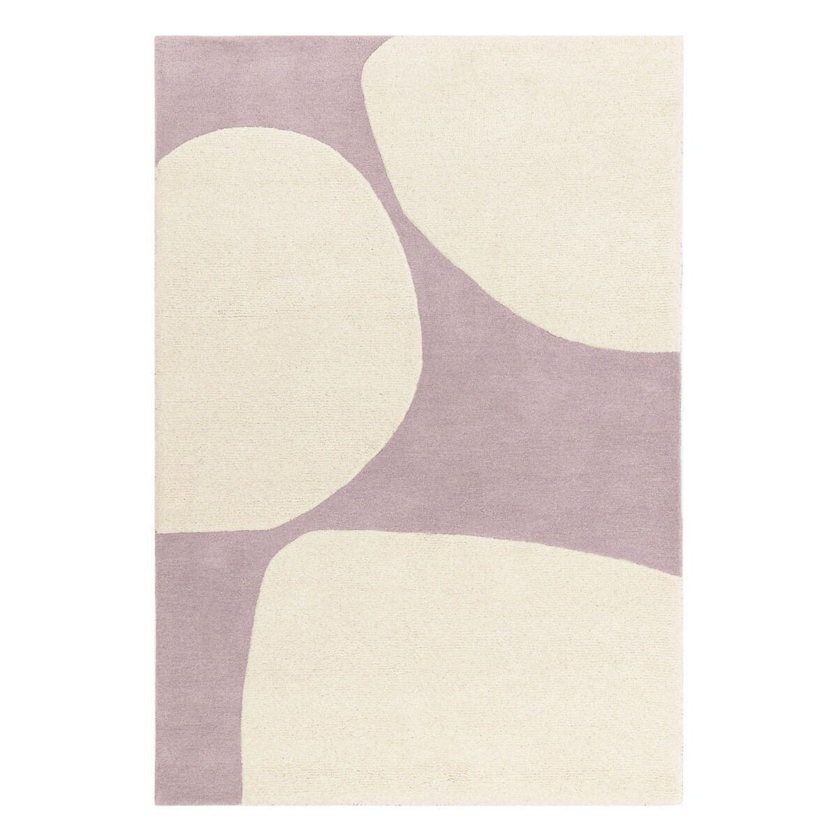 Abstract Pebble Pattern Rug in 100% Wool purple, ÉDITÉ