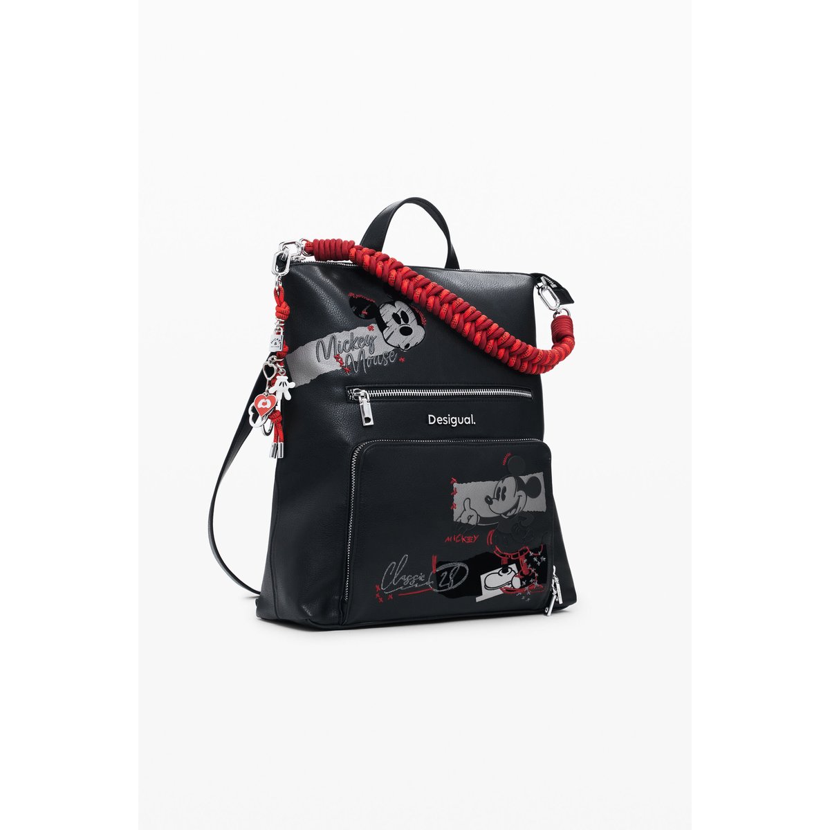 Sac à dos effet cuir Mickey™ moyen noir, DESIGUAL