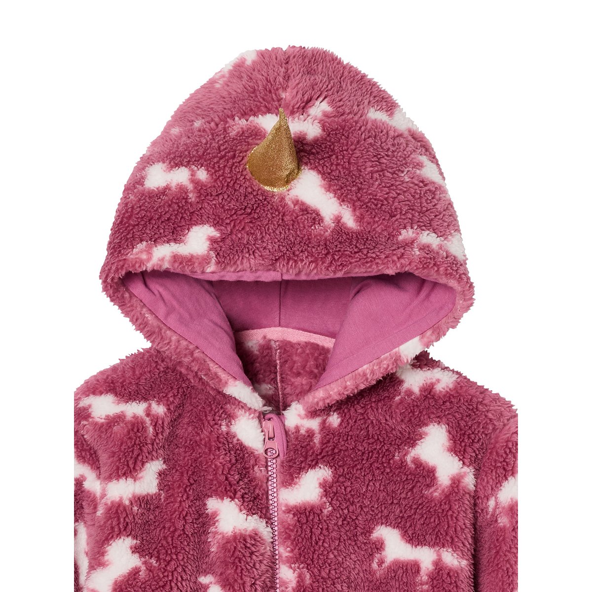 Combinaison pyjama licorne mauve, VERTBAUDET