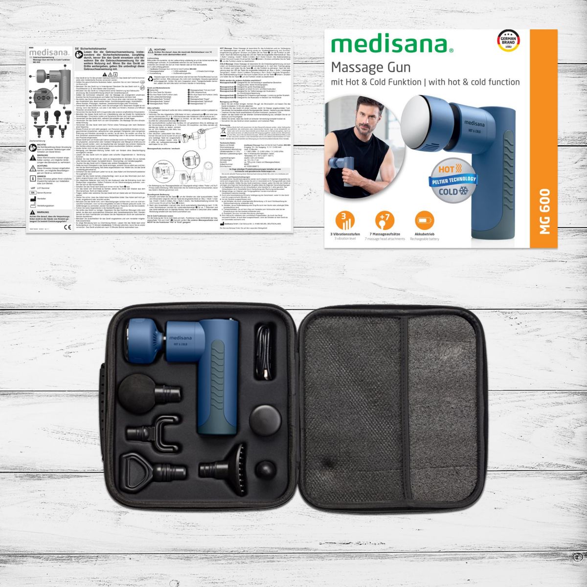 Pistolet de massage de massage MG 600 chaud et froid couleur unique, MEDISANA