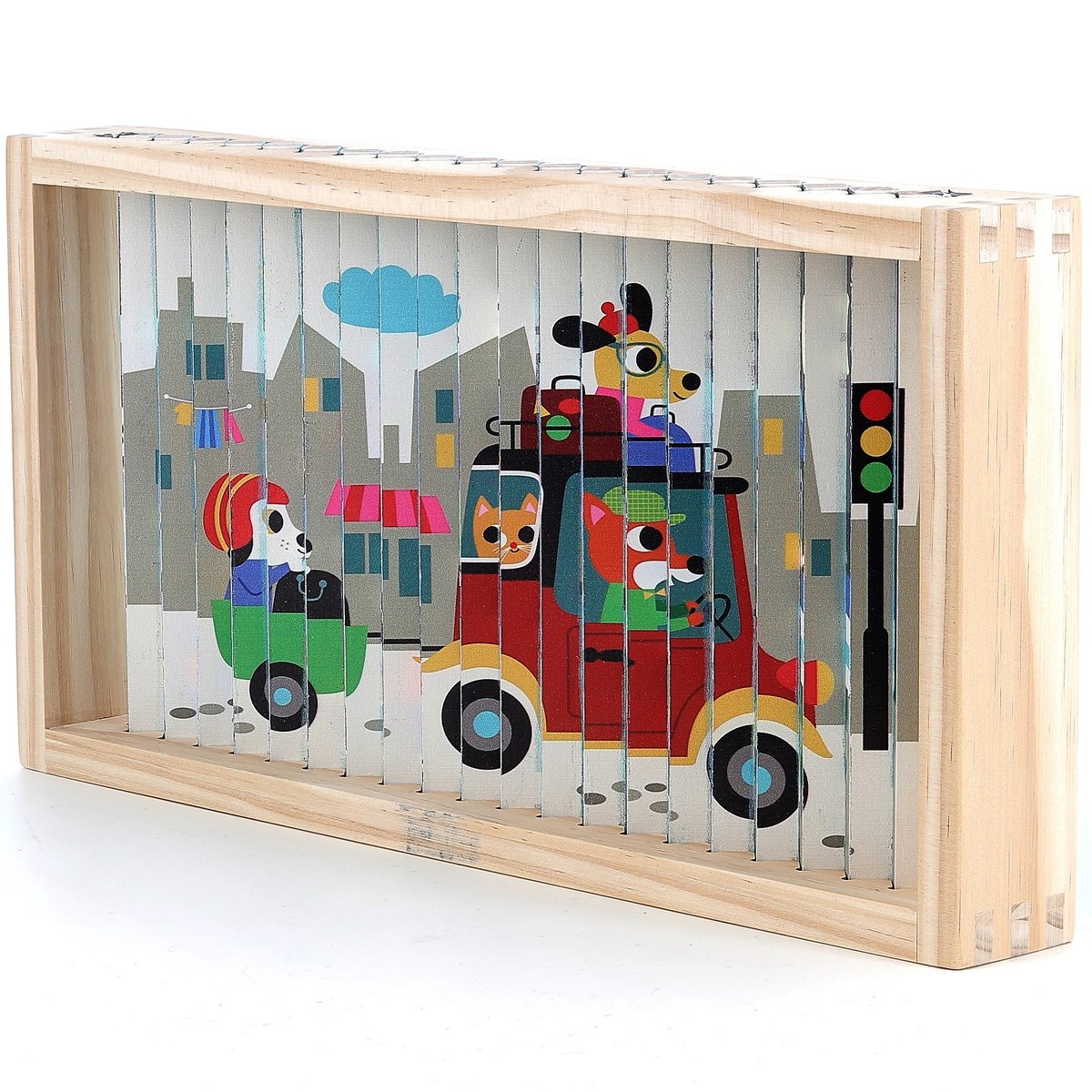 Puzzle 4D Les transports bleu, VILAC
