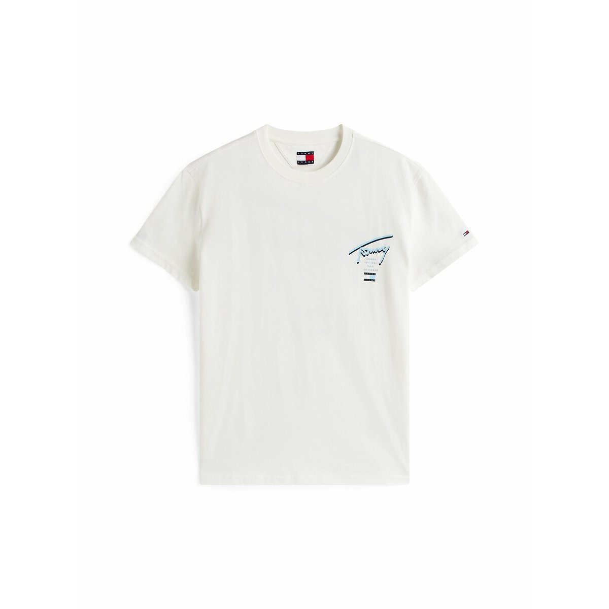 T-shirt regular signature ecru, TOMMY JEANS