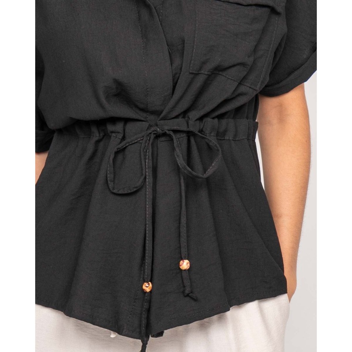 Chemise Saharienne Orwin noir, DONA LISA