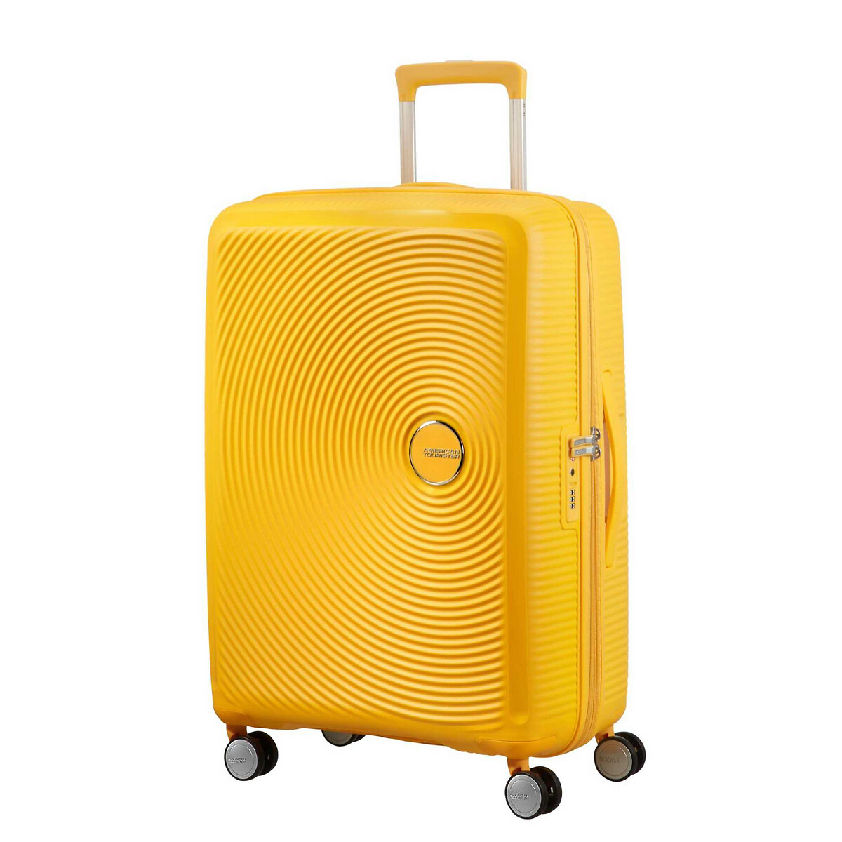 Mala de viagem média, 4 rodas, 67 cm, expansível, da American Tourister amarelo, AMERICAN TOURISTER