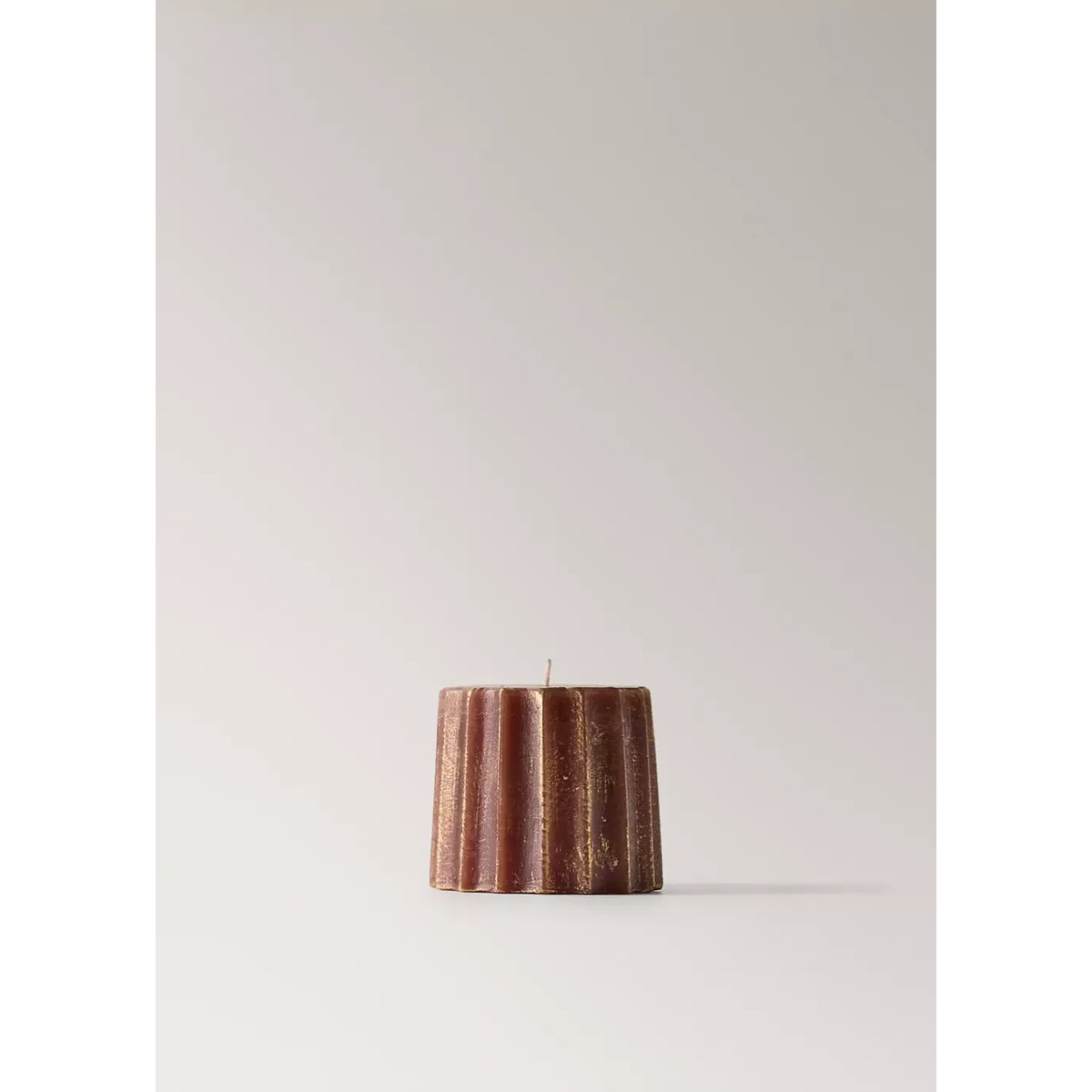 Bougie géométrique 400 g marron, MANGO HOME