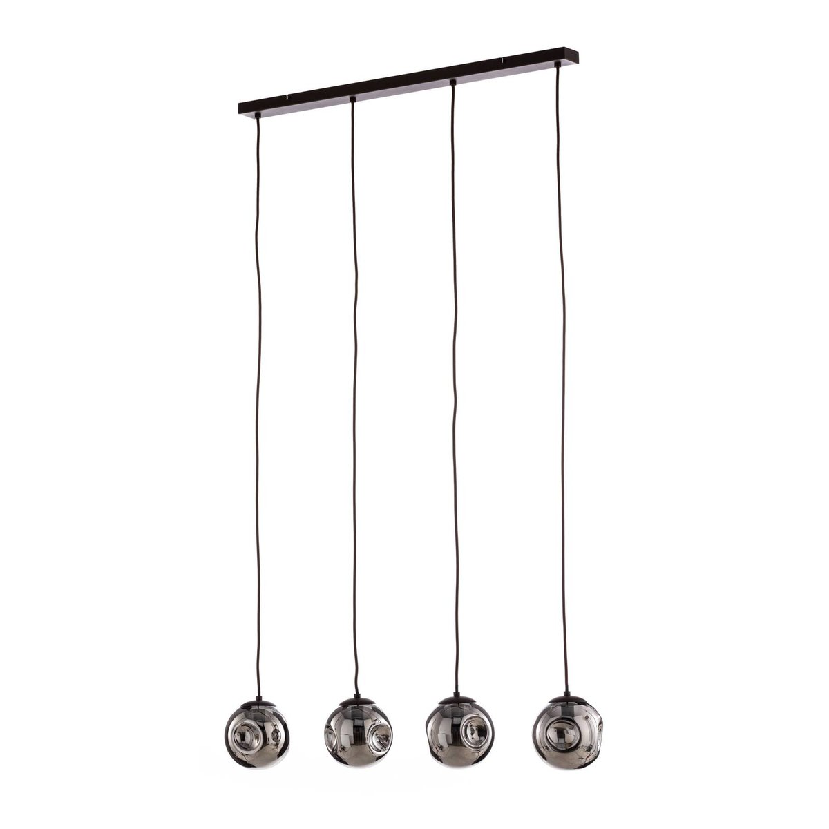 Suspension en verre design, Valentina marron, gris fumé, LINDBY