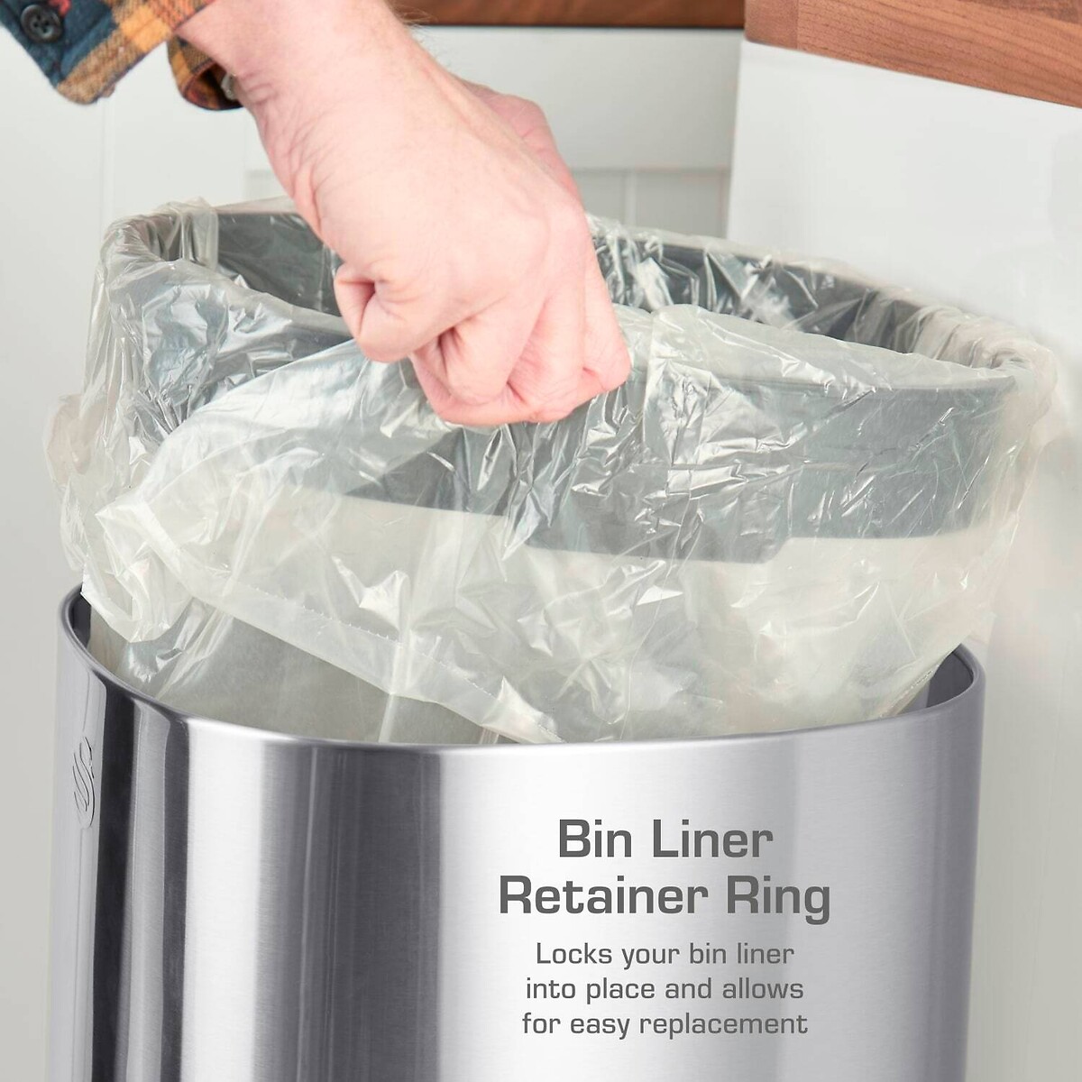 12L Touch Bin silver-coloured, SWAN