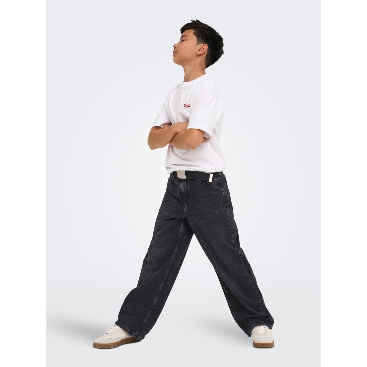 Jean À Jambe Large washed black, ONLY & SONS JUNIOR