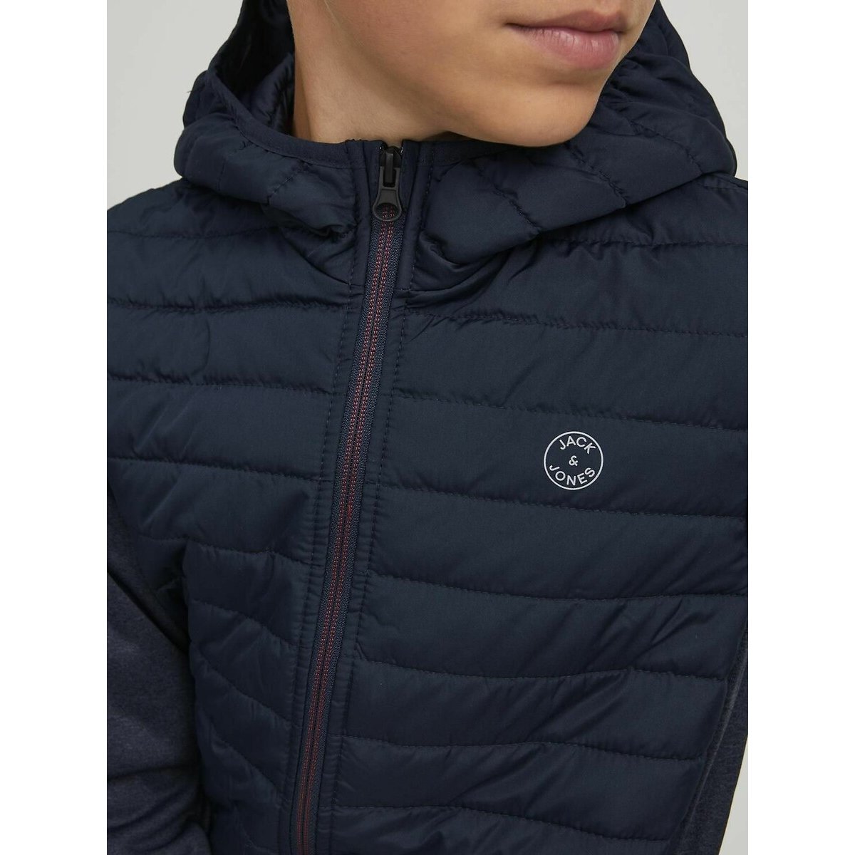 Blusão com capuz marinho, JACK & JONES JUNIOR