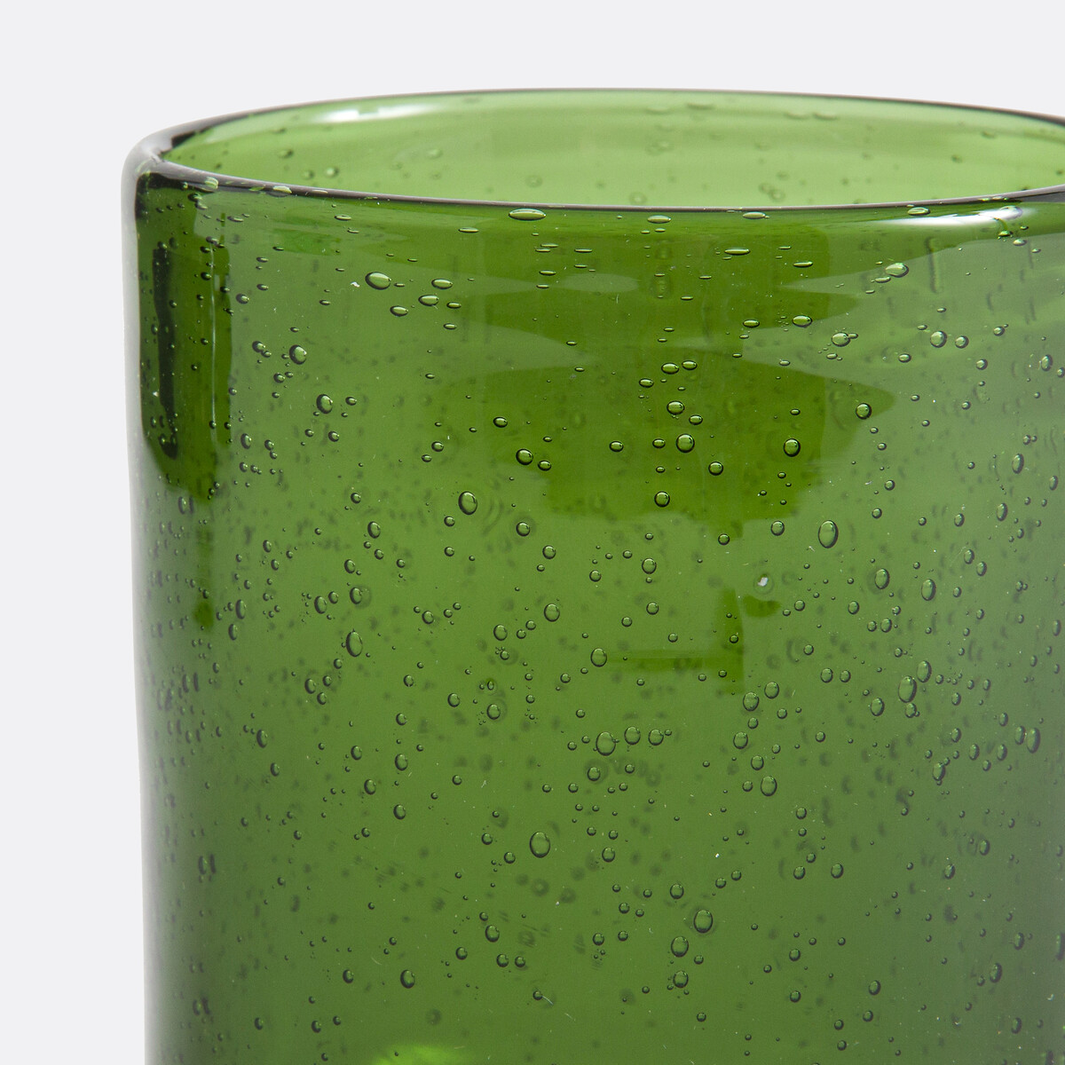 Set of 6 Faraji Tumblers in Bubble Glass bottle green, LA REDOUTE INTERIEURS
