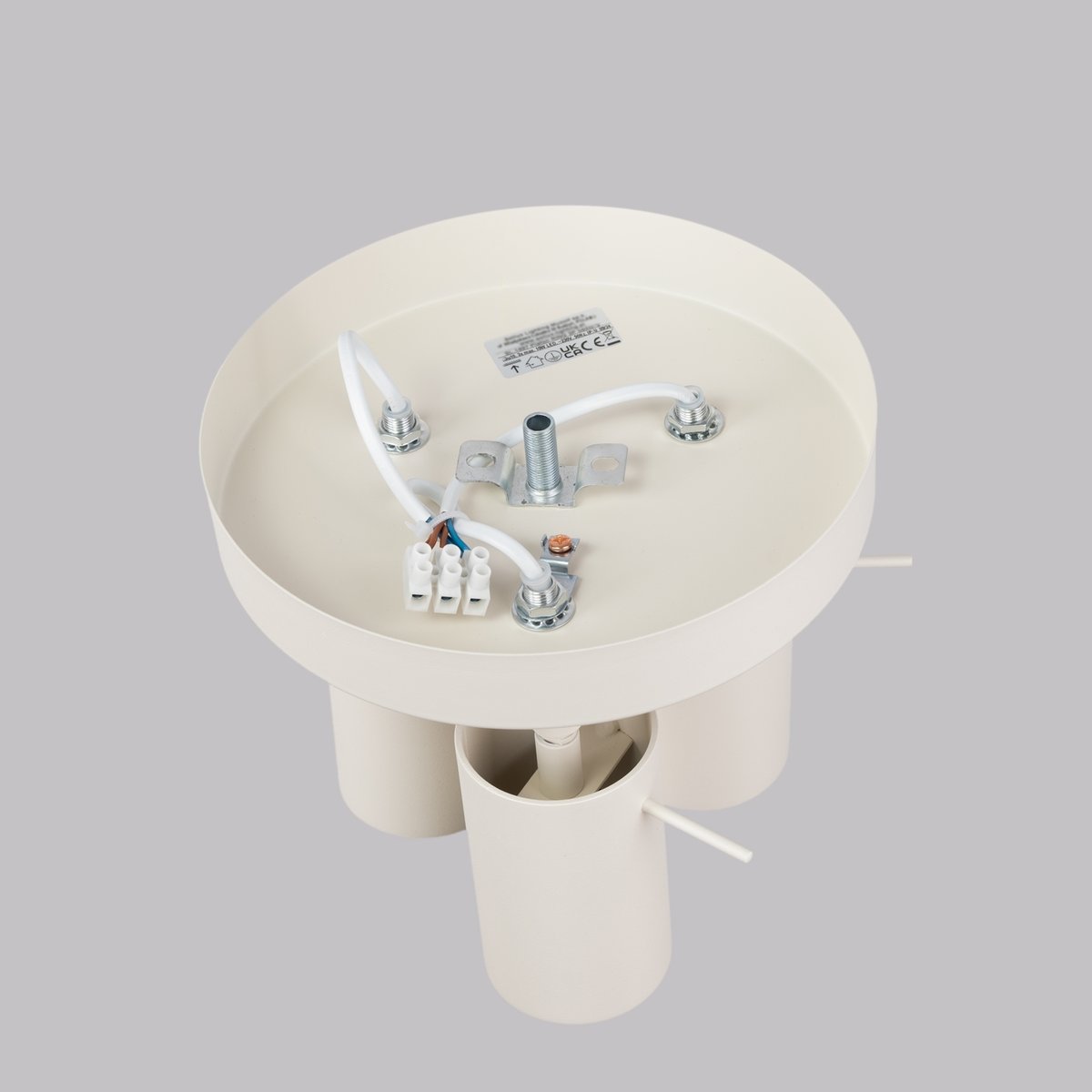Plafonnier Acier Beige GU10 3 Ring beige, EDEN