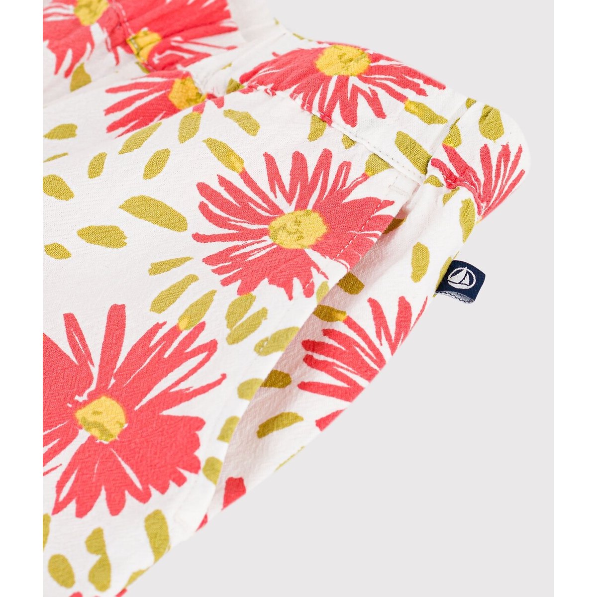 Pantalon en coton à fleurs imprimé fleuri, PETIT BATEAU