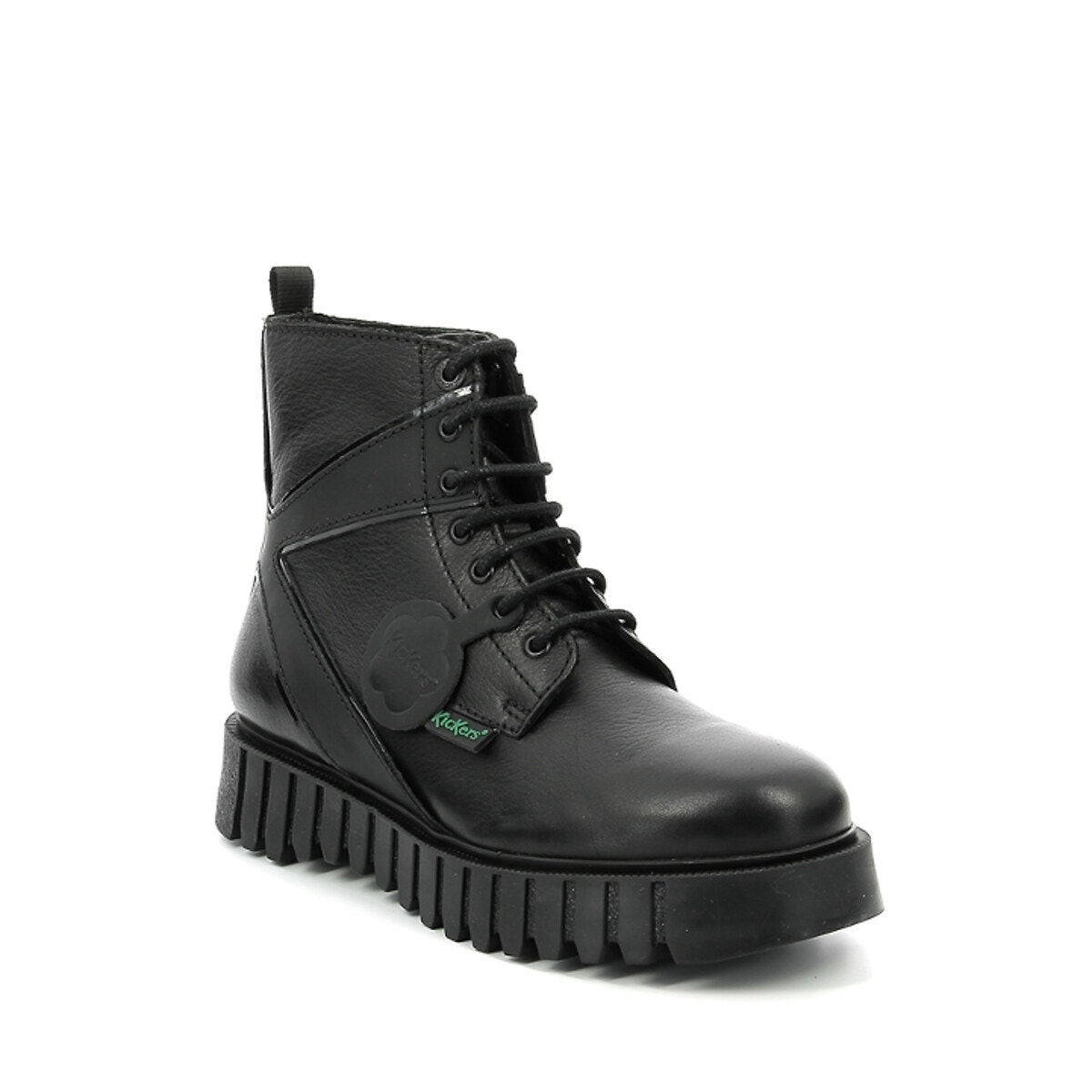 Boots cuir Kick Fabulous, plateforme noir, KICKERS