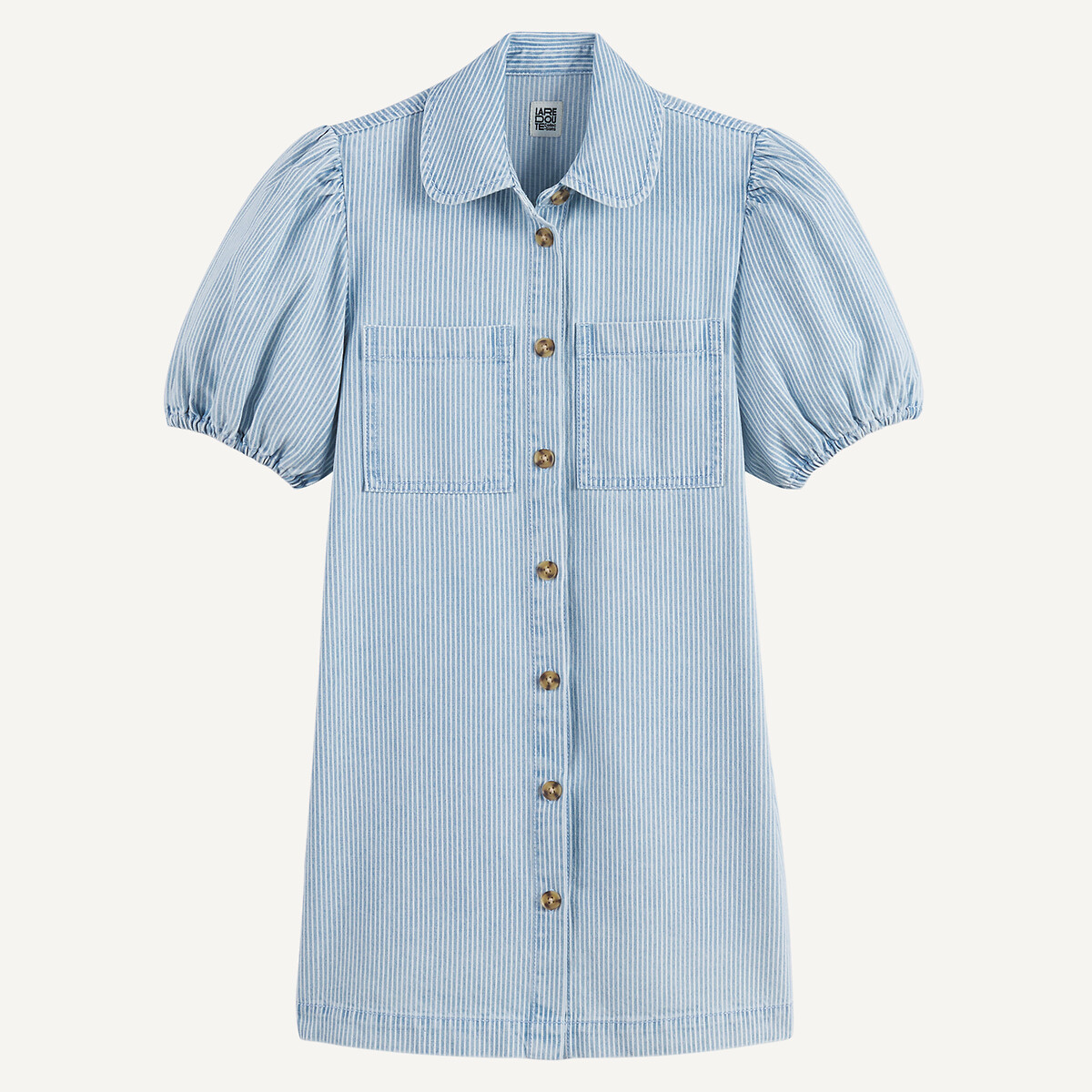 Robe droite rayée à manches courtes rayé bleu/blanc, LA REDOUTE COLLECTIONS