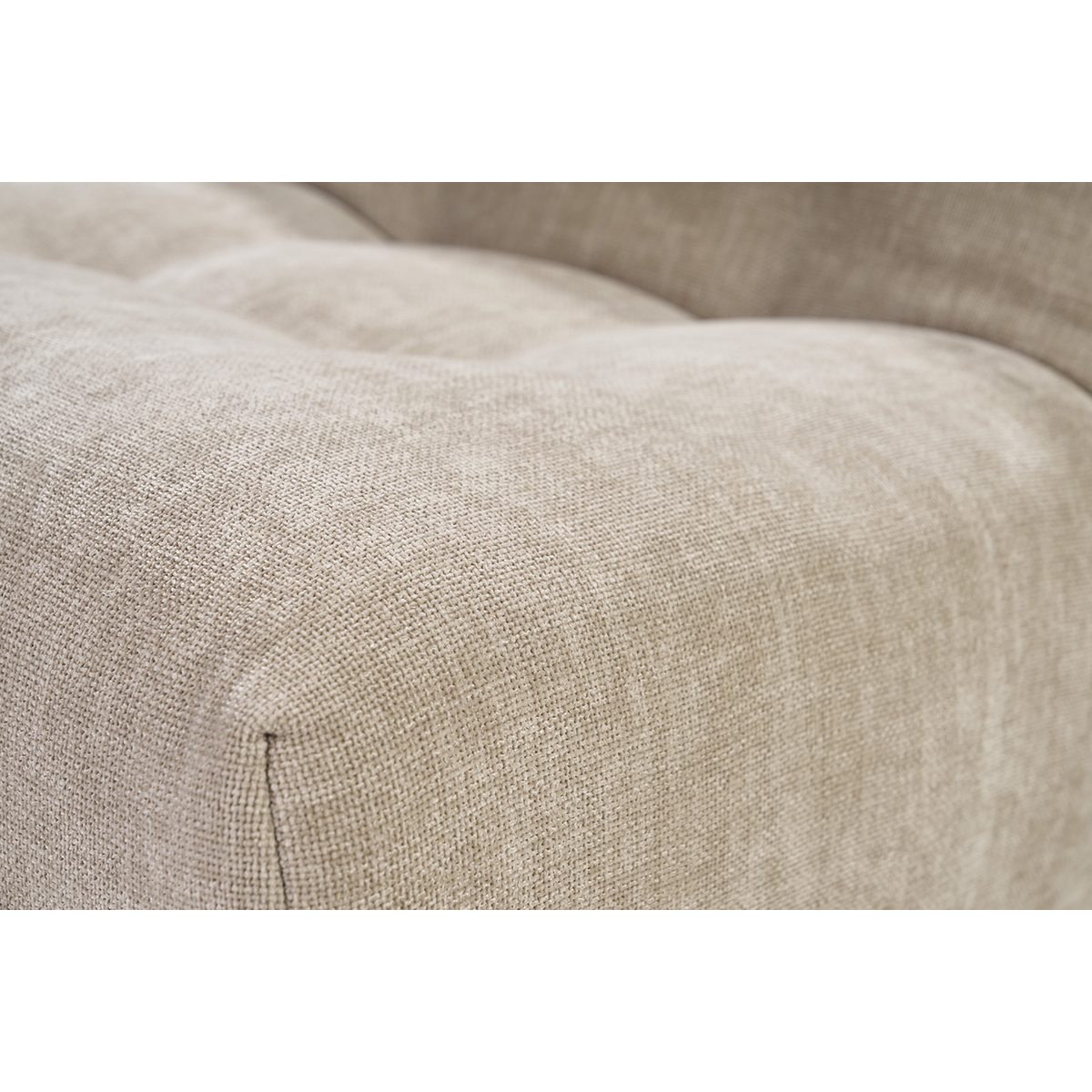 Fauteuil lounge en tissu effet velours texturé vert kaki BUMPY taupe, MILIBOO