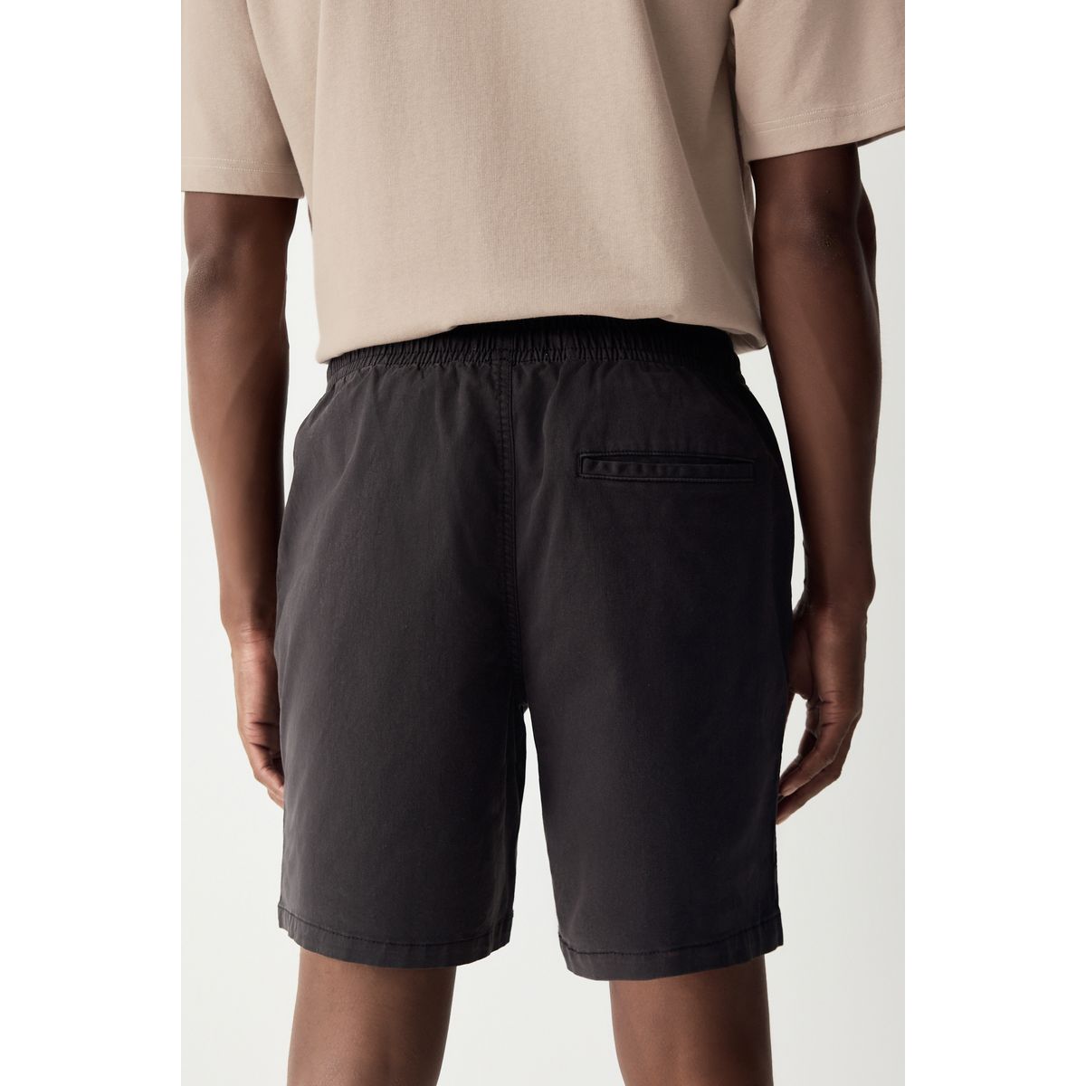 Short en coton stretch avec taille élastique noir, NEXT