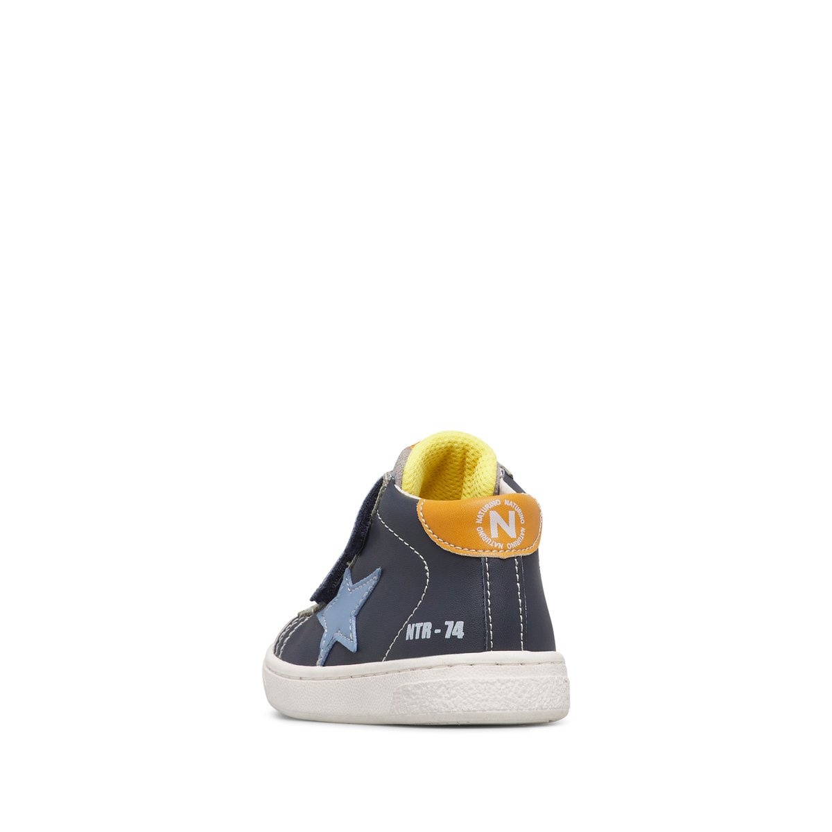 Baskets hautes en cuir et velours PINN HIGH VL. gris-bleu-vert olive, NATURINO