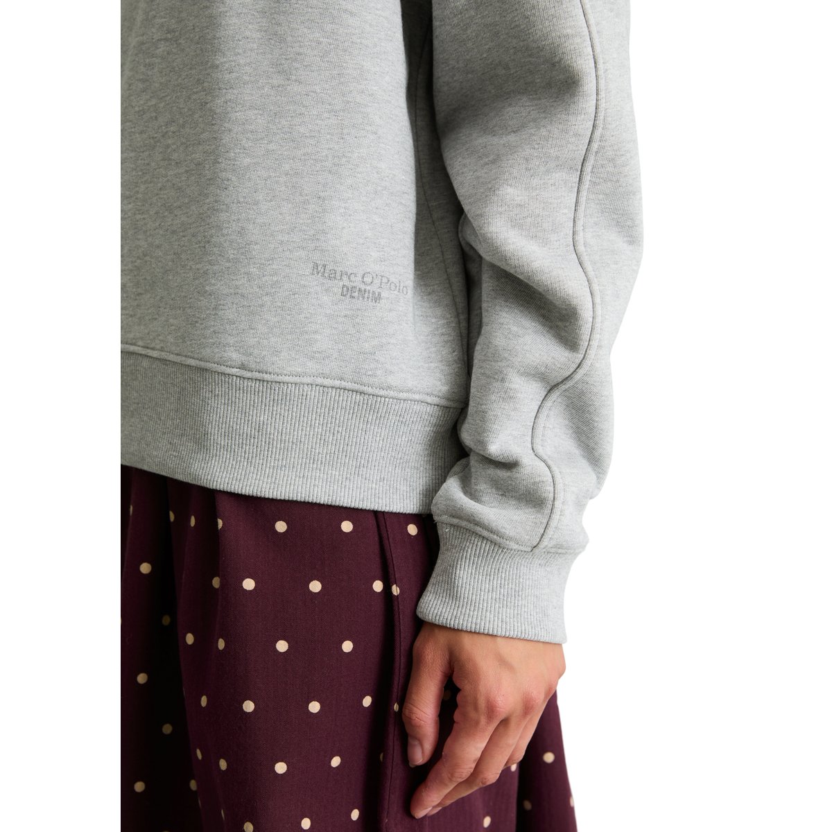 Sweat-shirt en coton biologique gris, MARC O’POLO DENIM