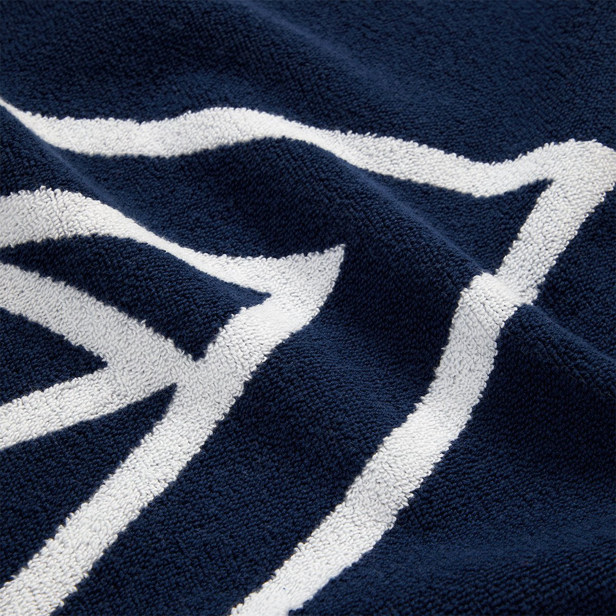 Serviette de plage en coton, BLAIR white navy, RALPH LAUREN HOME