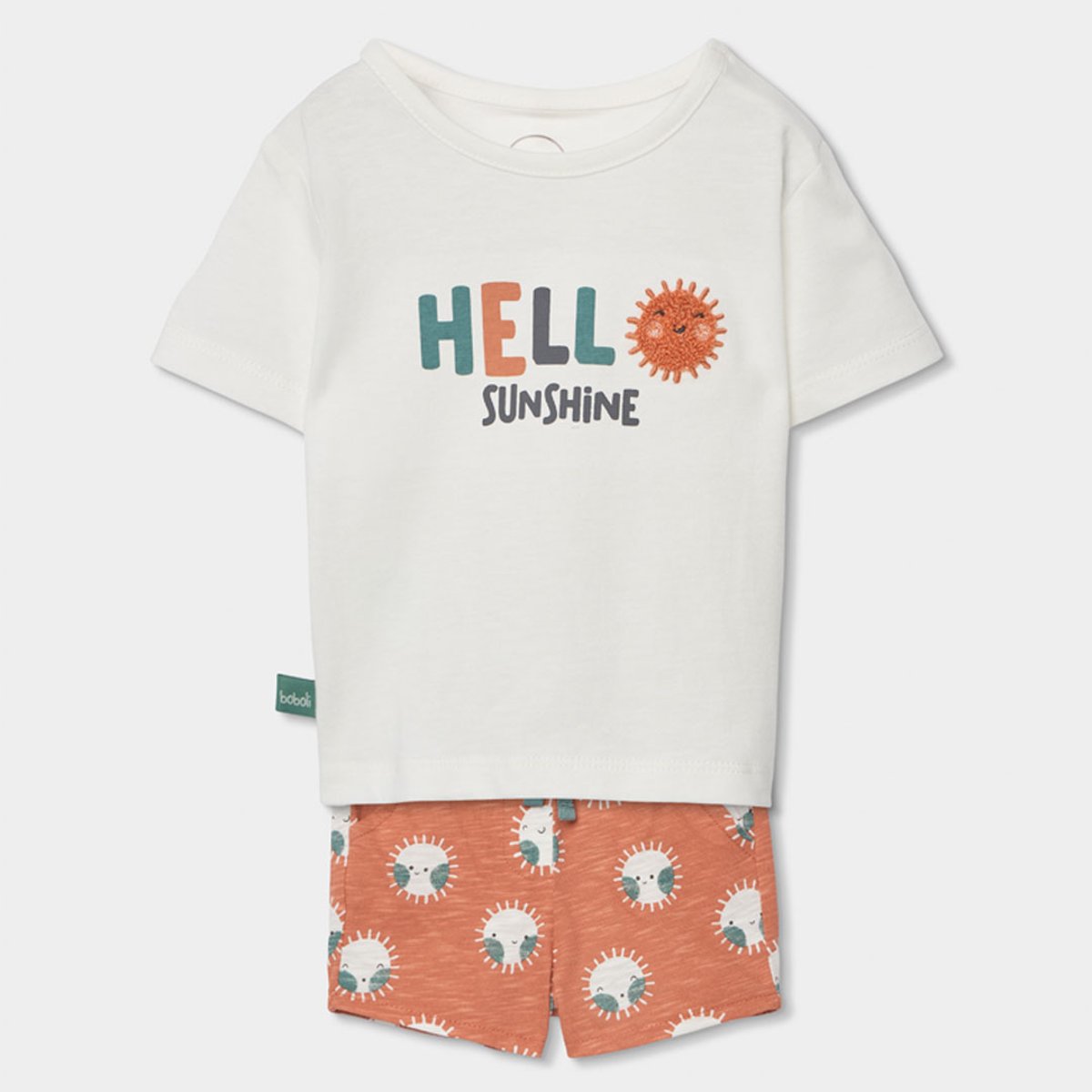 Ensemble bébé t-shirt coton blanc, BOBOLI