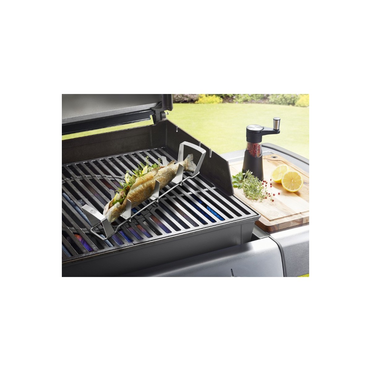 Support pour poisson BBQ argent, GEFU