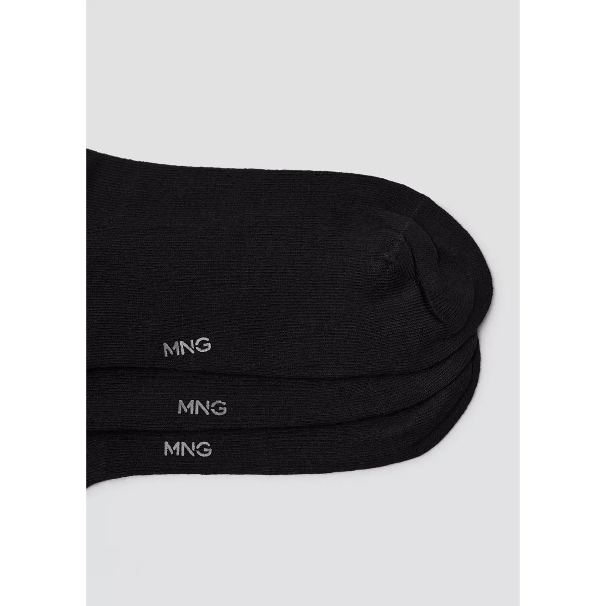 Lot 3 paires de chaussettes longues coton noir, MANGO MAN