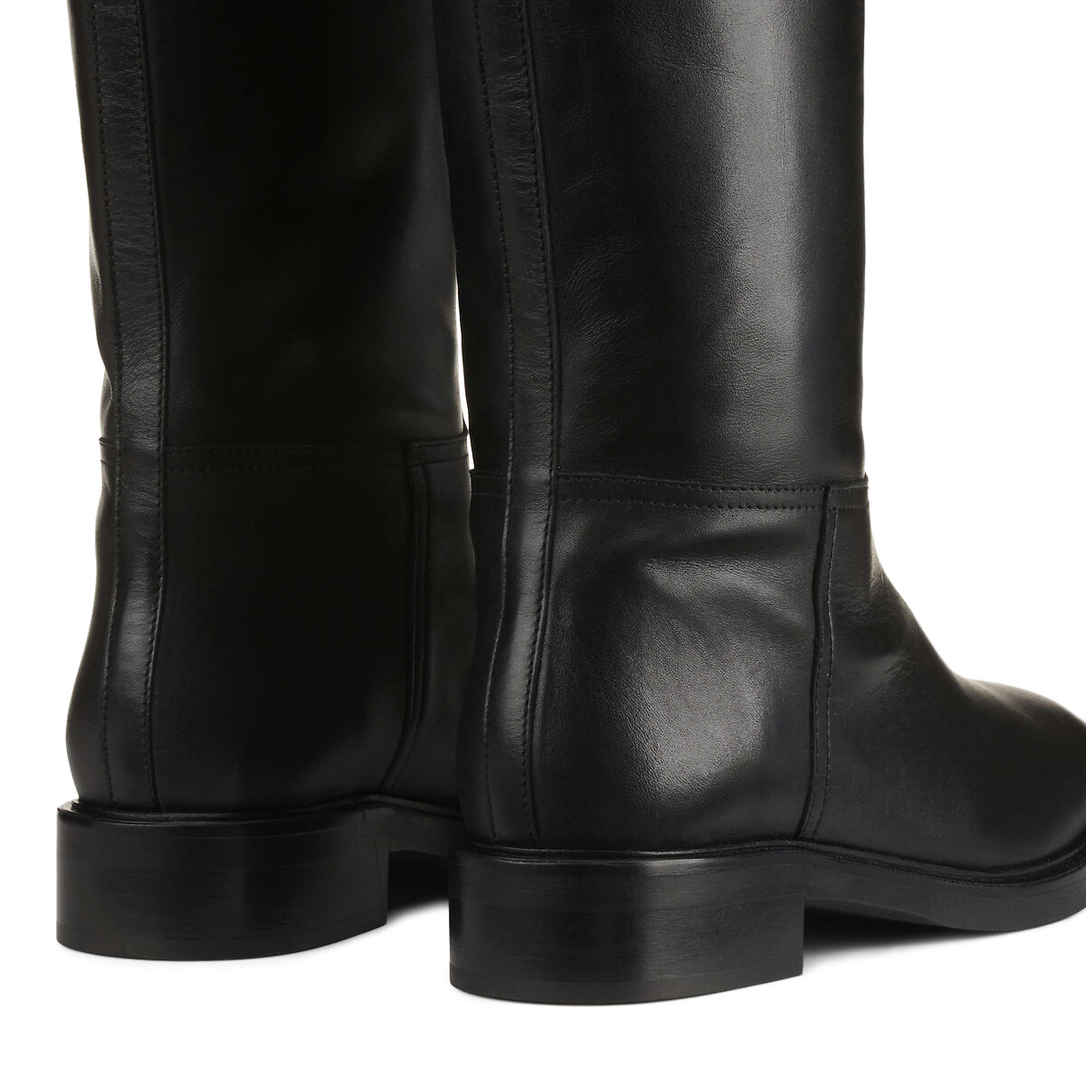 Bottes cavalières en cuir, Signature CLOTHILDE noir, LA REDOUTE COLLECTIONS