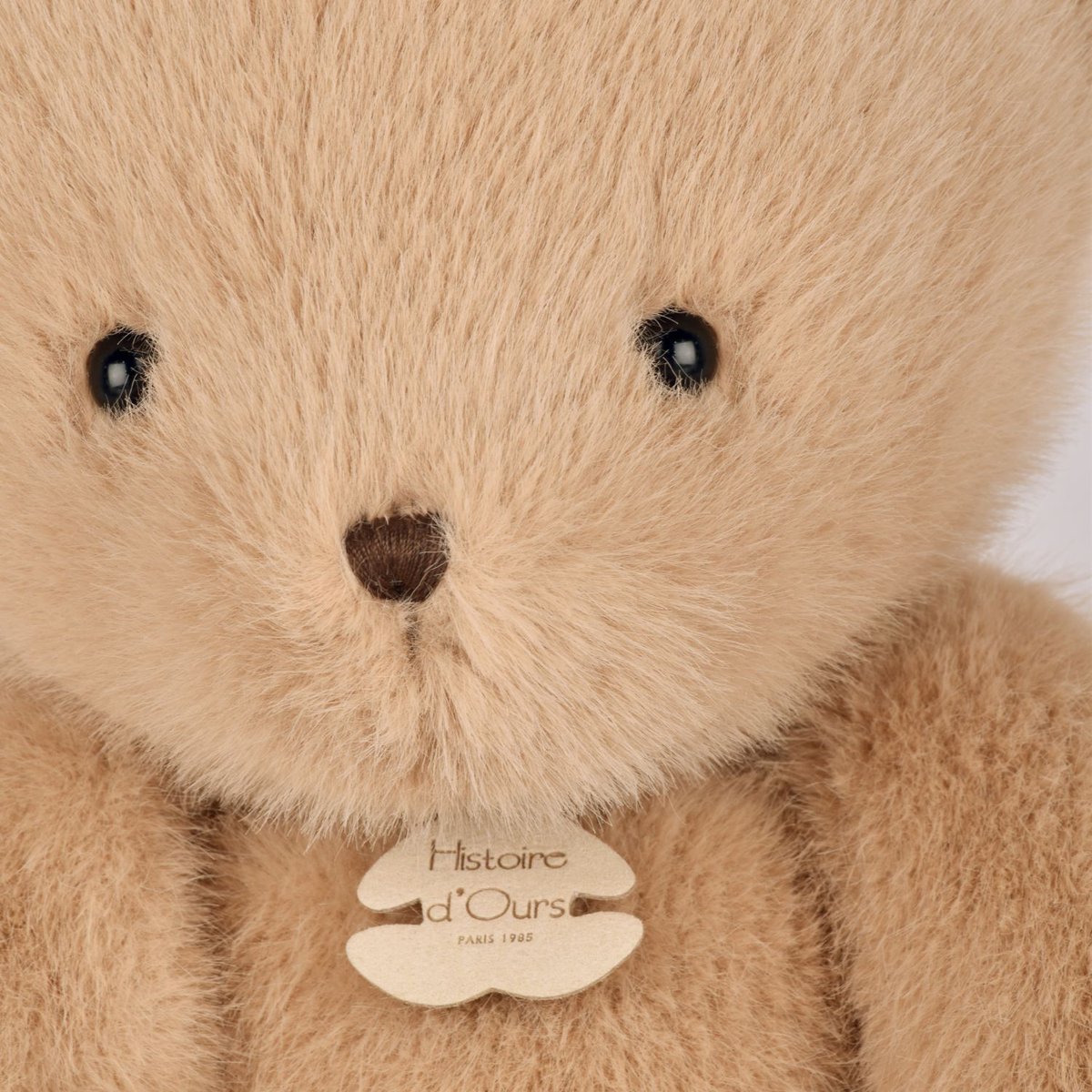 Ours en peluche CLEMENTIN 60 cm miel amande, HISTOIRE D'OURS