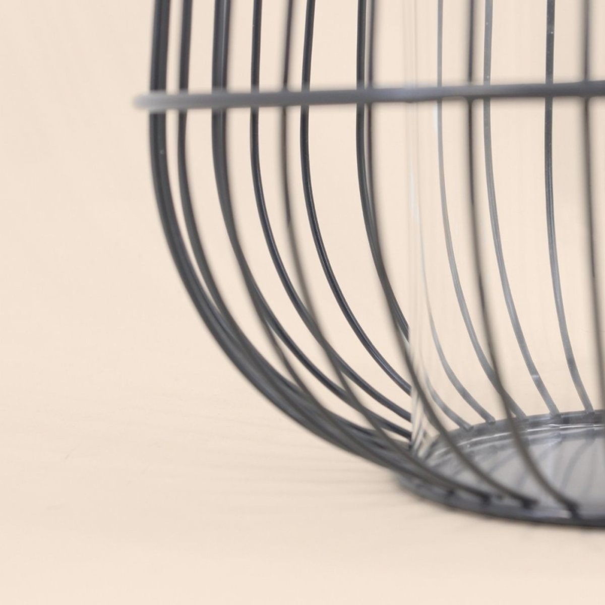 Lanterne en métal filaire 25cm gris, ORNAMI